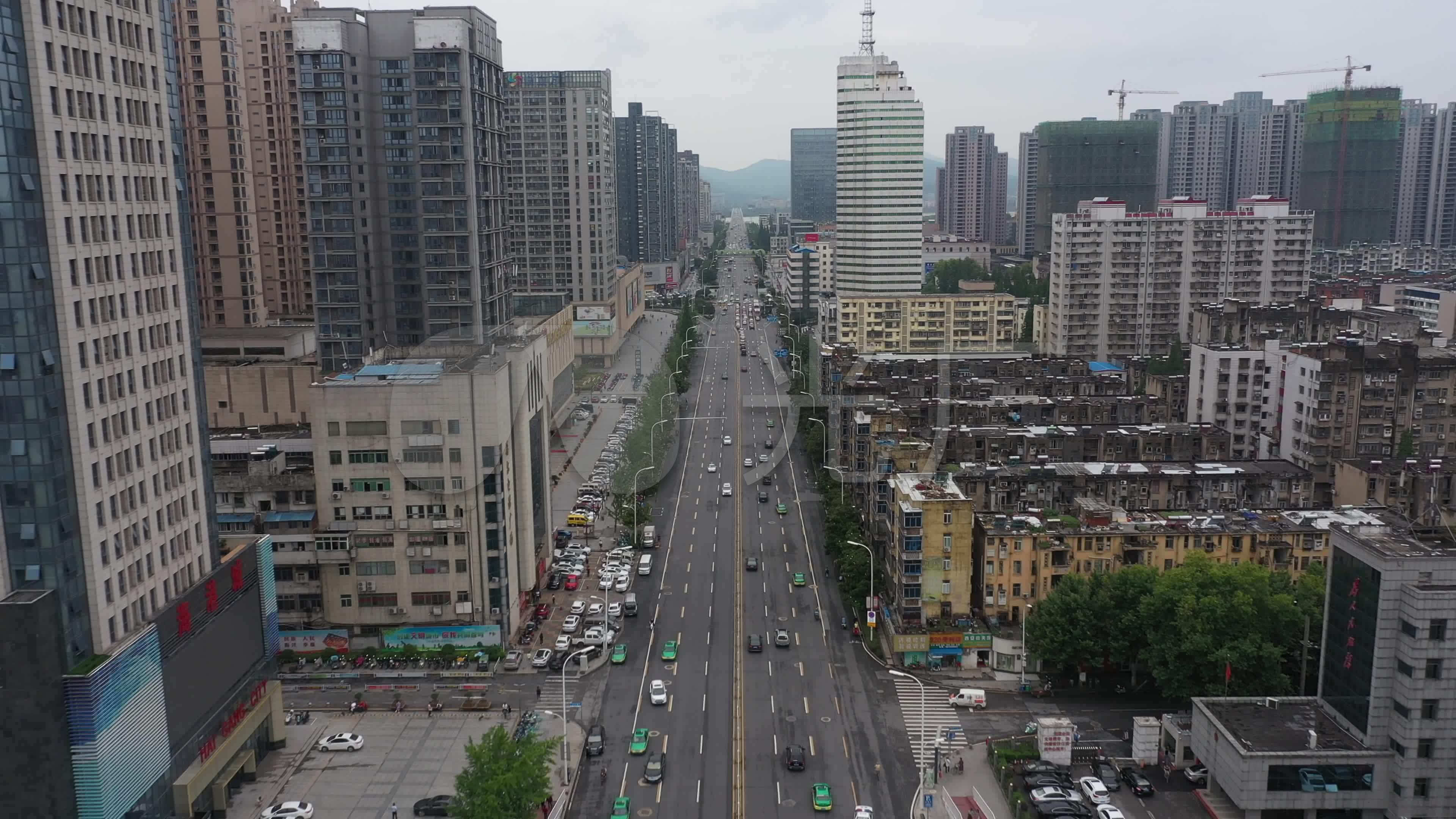 4k-原素材-襄阳长虹路航拍_3840x2160_高清视频素材下载(编号:4738061