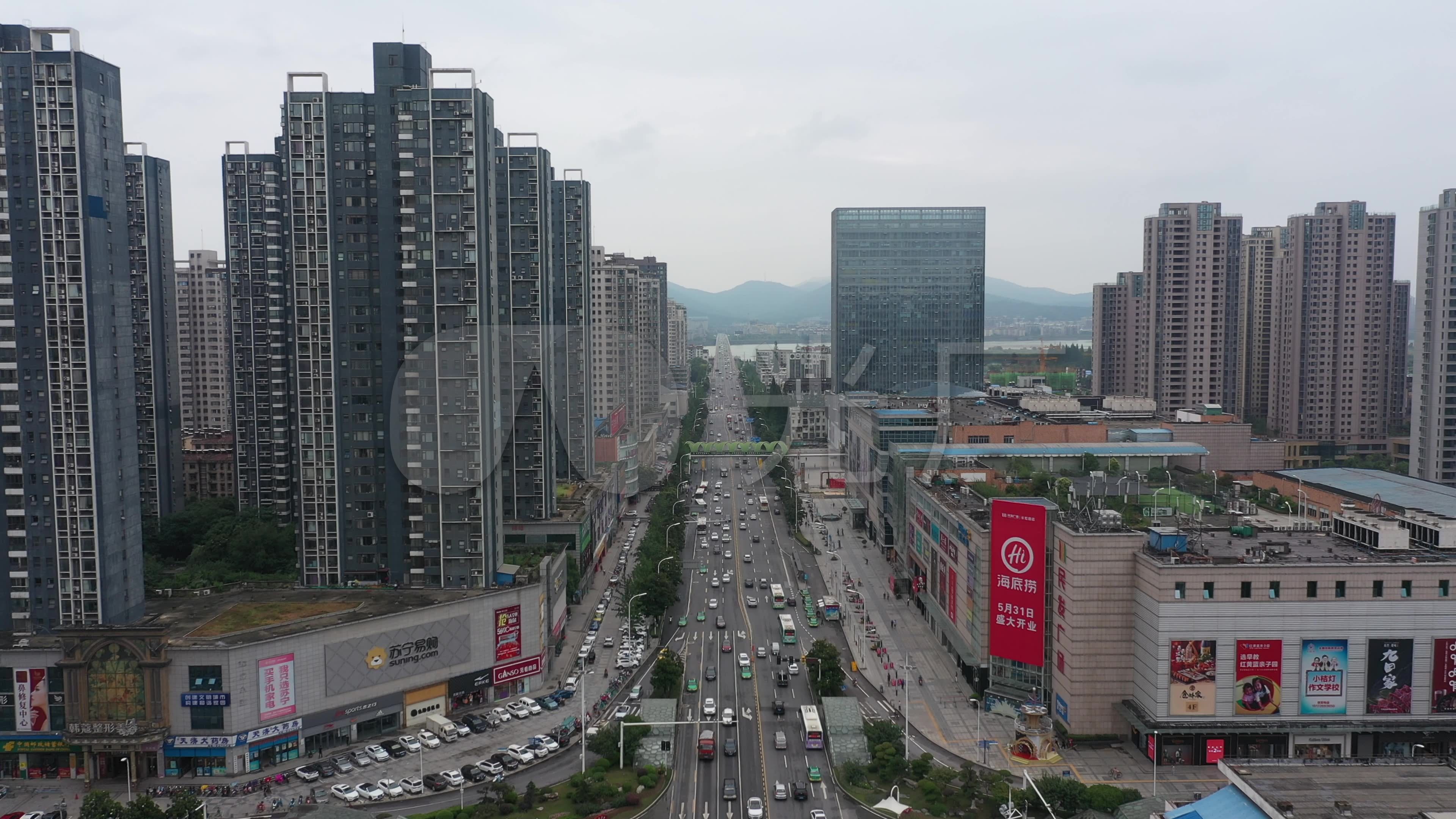 4k-原素材-襄阳长虹路航拍_3840x2160_高清视频素材