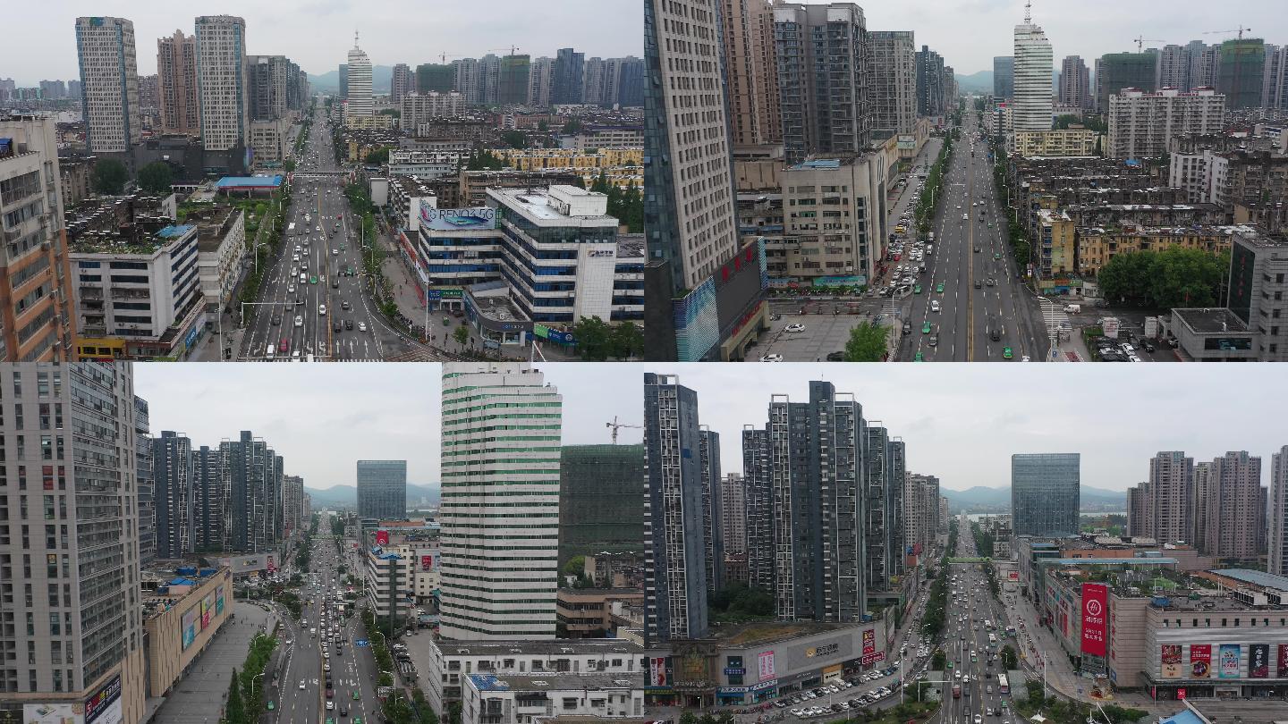 4k-原素材-襄阳长虹路航拍