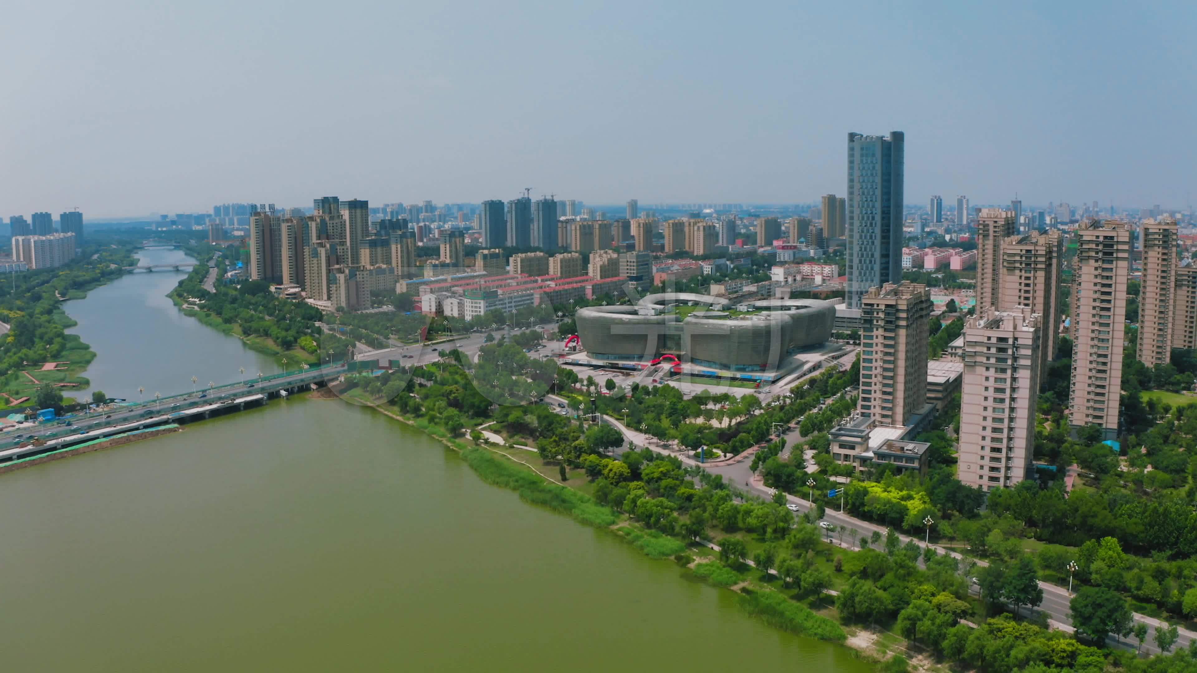 【4k】聊城市高新区航拍_3840x2160_高清视频素材下载