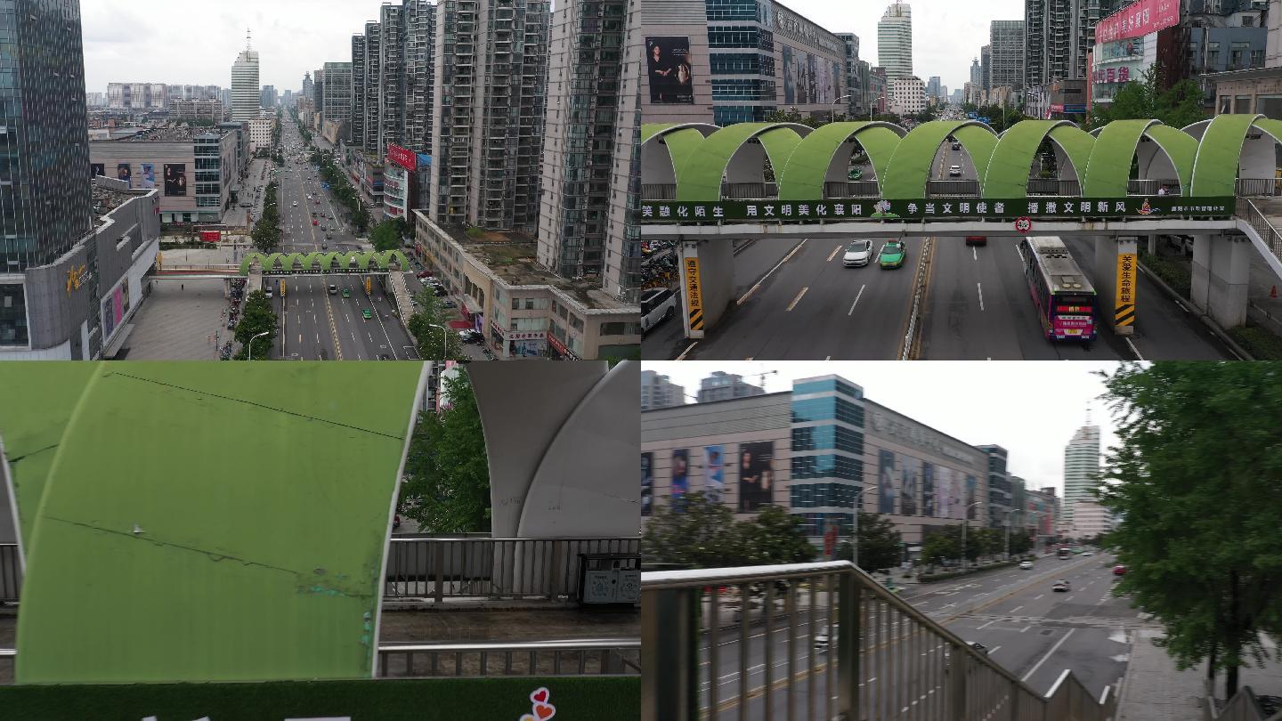 4k-原素材-襄阳长虹路过街天桥