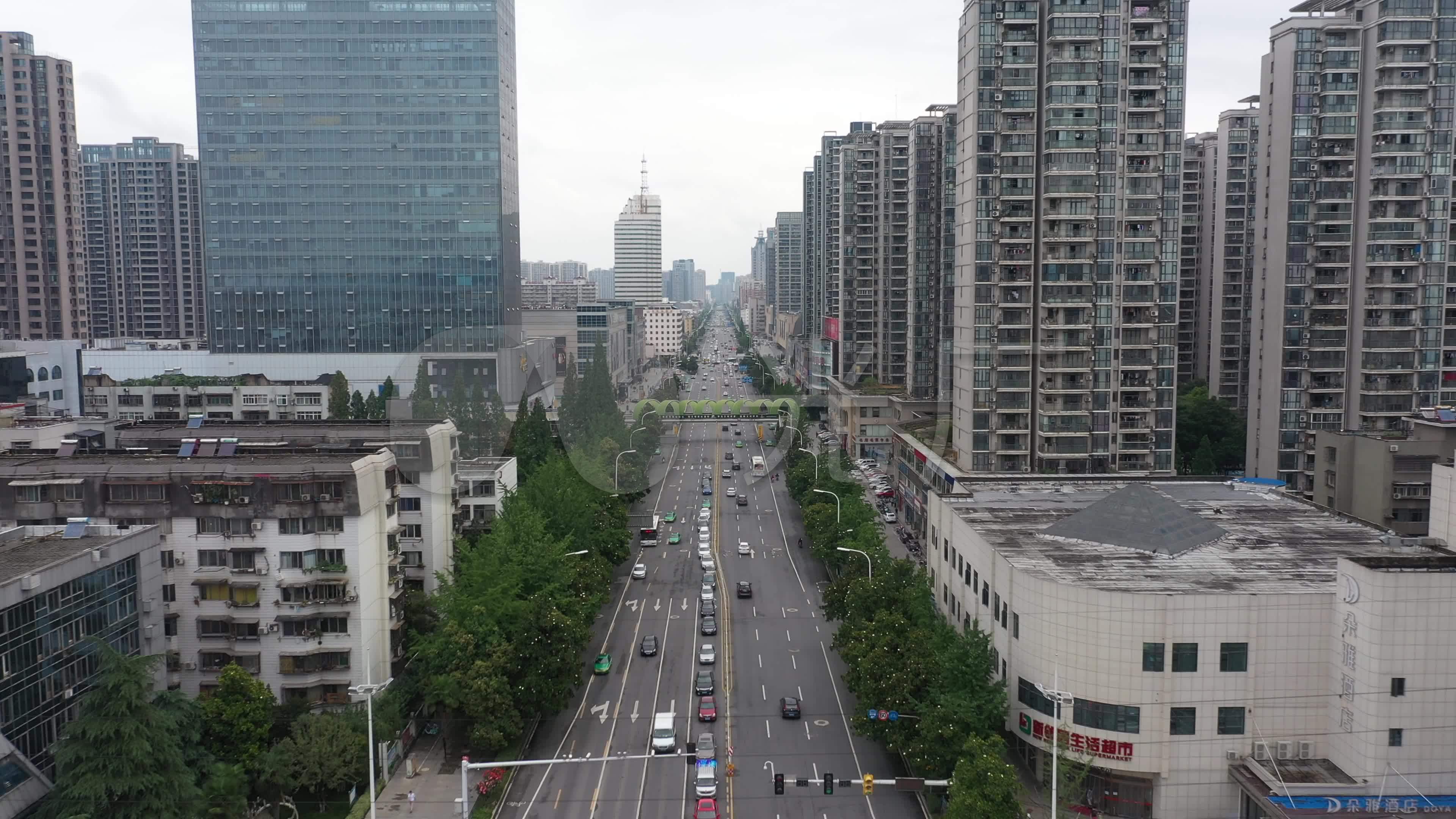 4k-原素材-襄阳长虹路航拍_3840x2160_高清视频素材