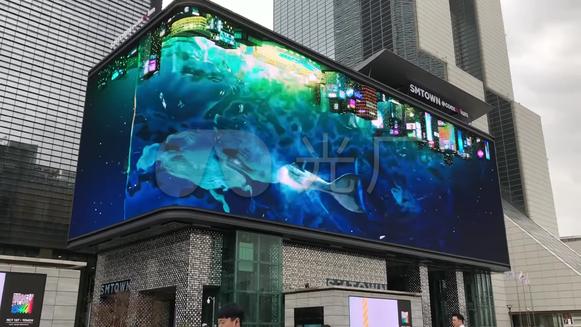 韩国户外创意led屏裸眼3d海浪