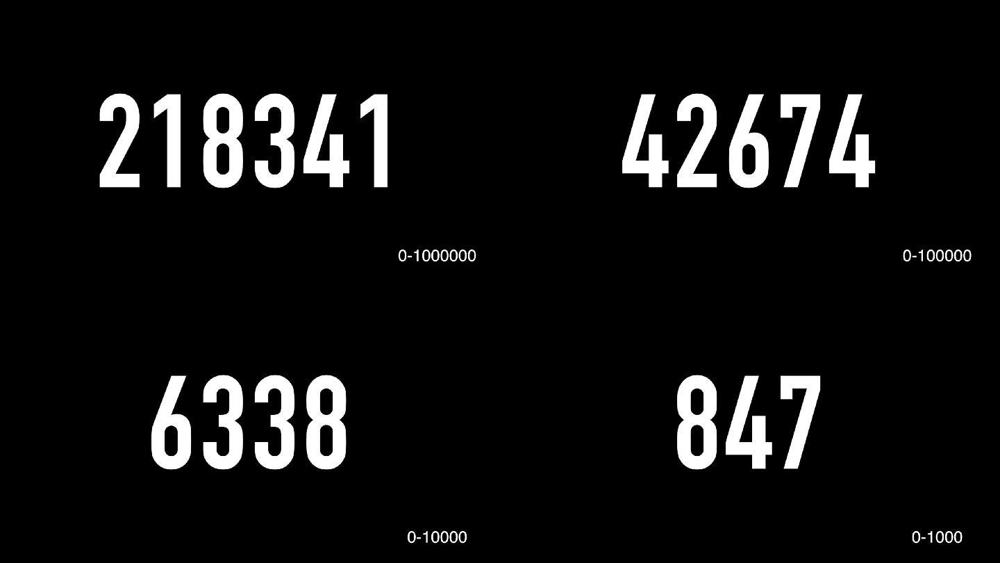 1000到10000的数字,1到10000的数字表图 可修改停止数值和变化速度 内含0-100 0-1000 0-10000 0-100000 0