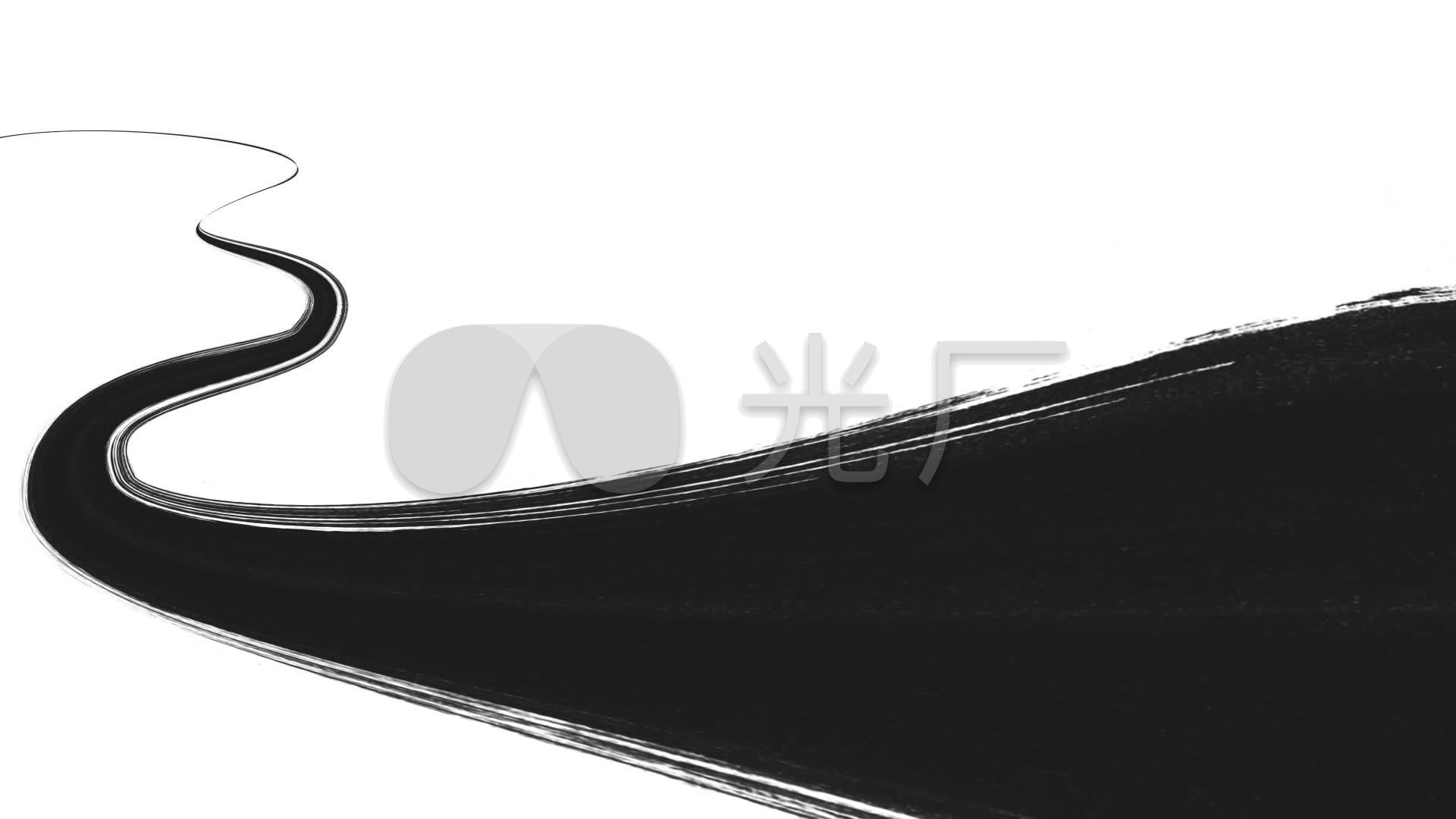 水墨笔刷线条动画_视频素材包下载(编号:4736682)__vj