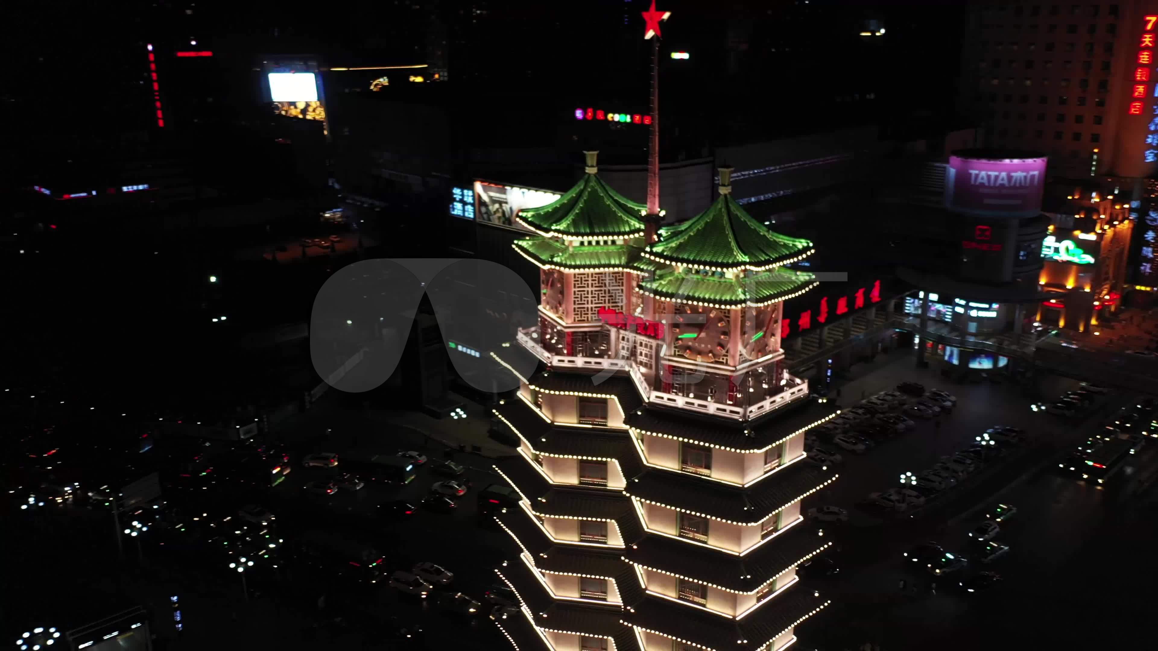 二七塔夜景4k