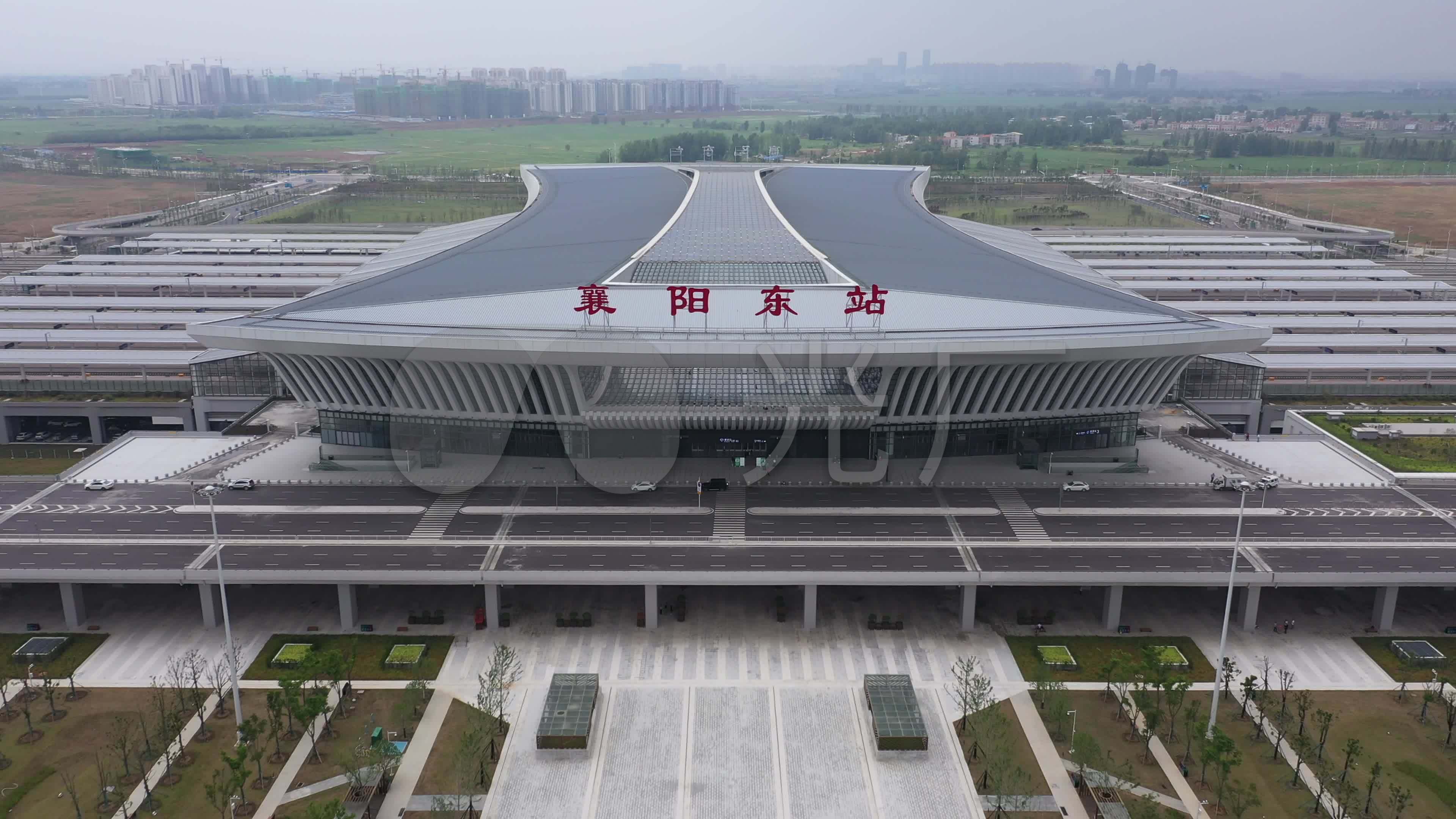 4k-原素材-襄阳东站航拍