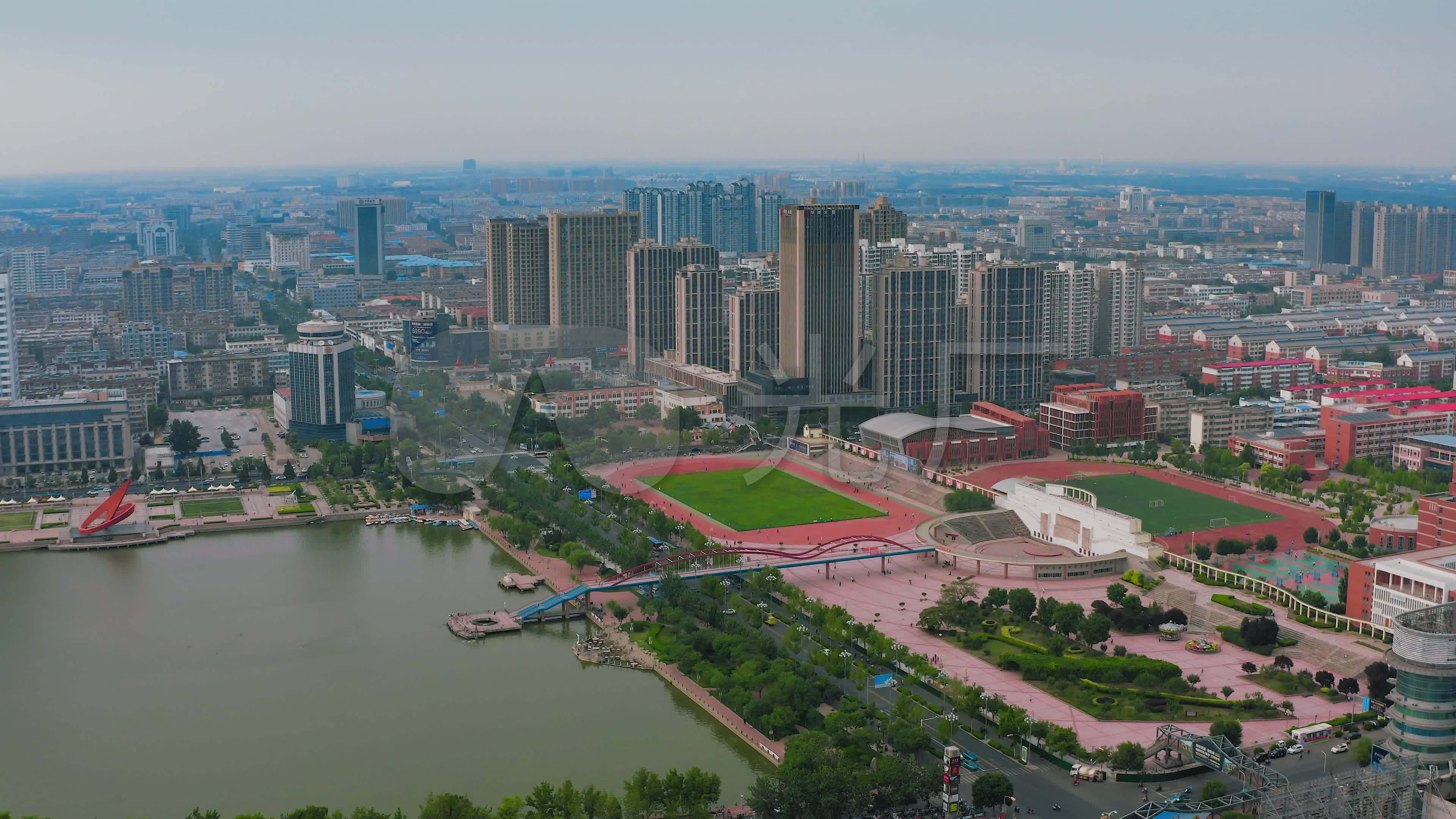 【4k】德州市新湖风景区航拍_3840x2160_高清视频素材下载(编号