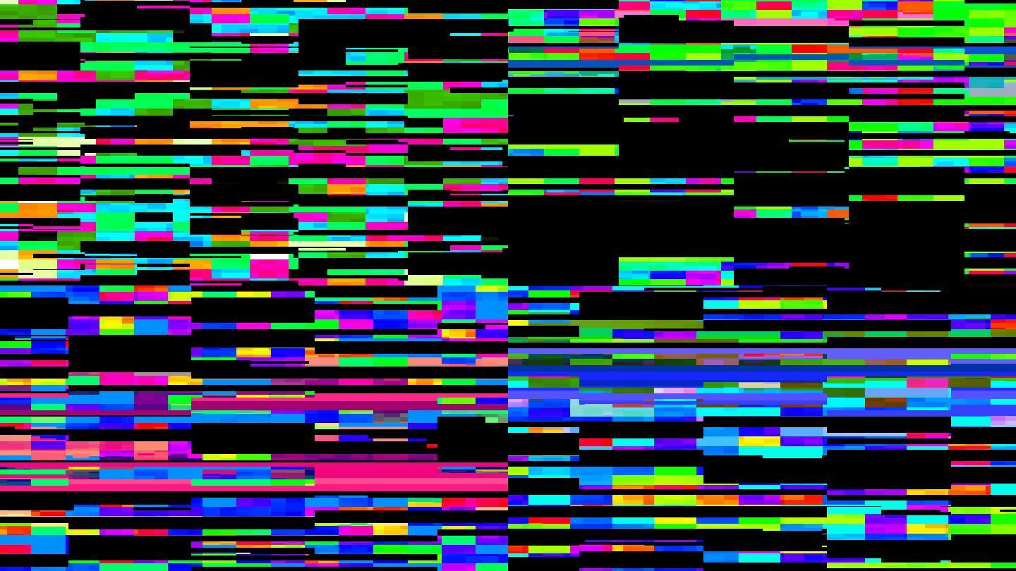 电视屏幕信号干扰蓝条屏幕-1_1920x1080_高清视频素材下载(编号