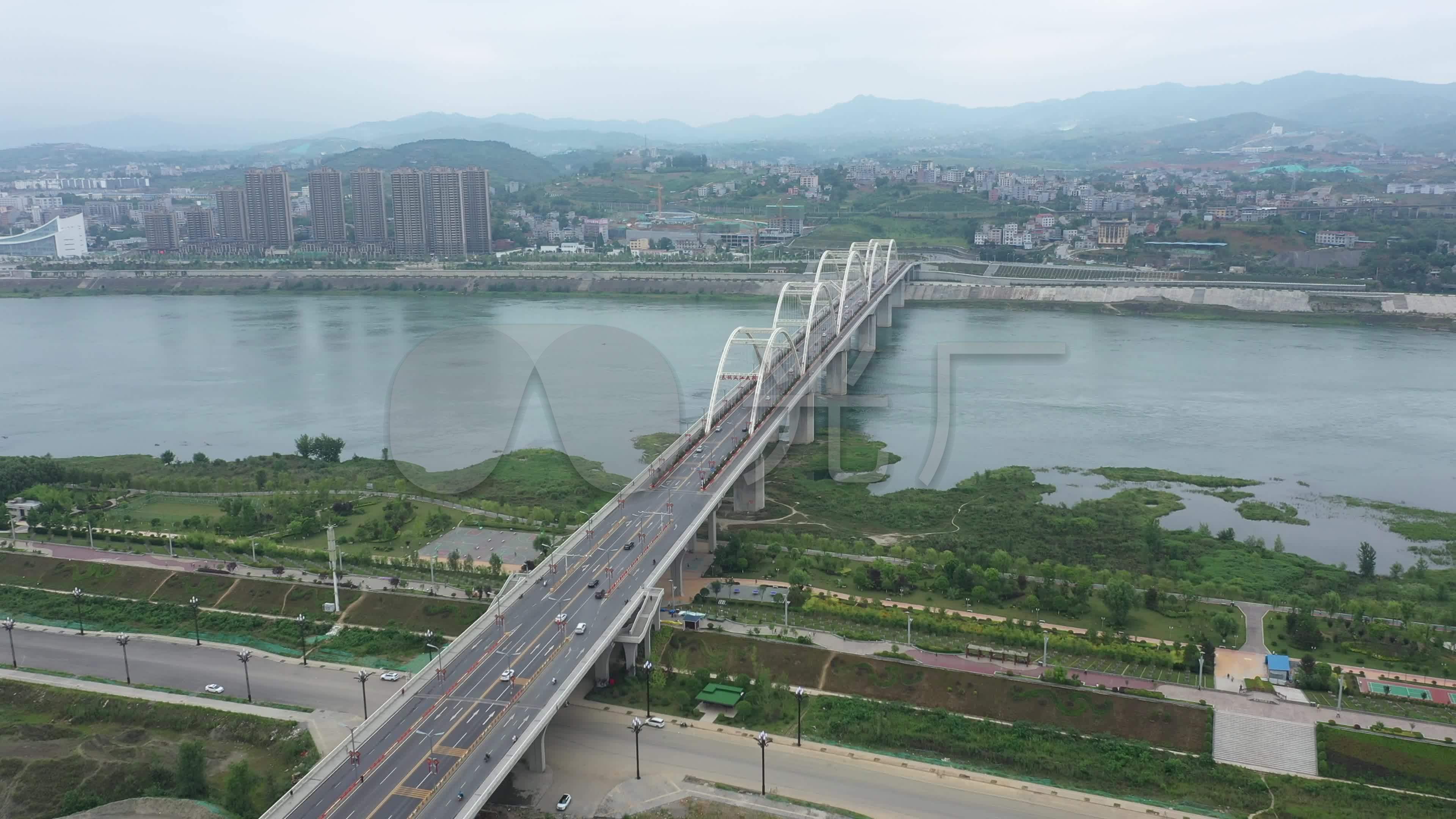 4k-原素材-安康东坝汉江大桥航拍_3840x2160_高清视频素材下载(编号