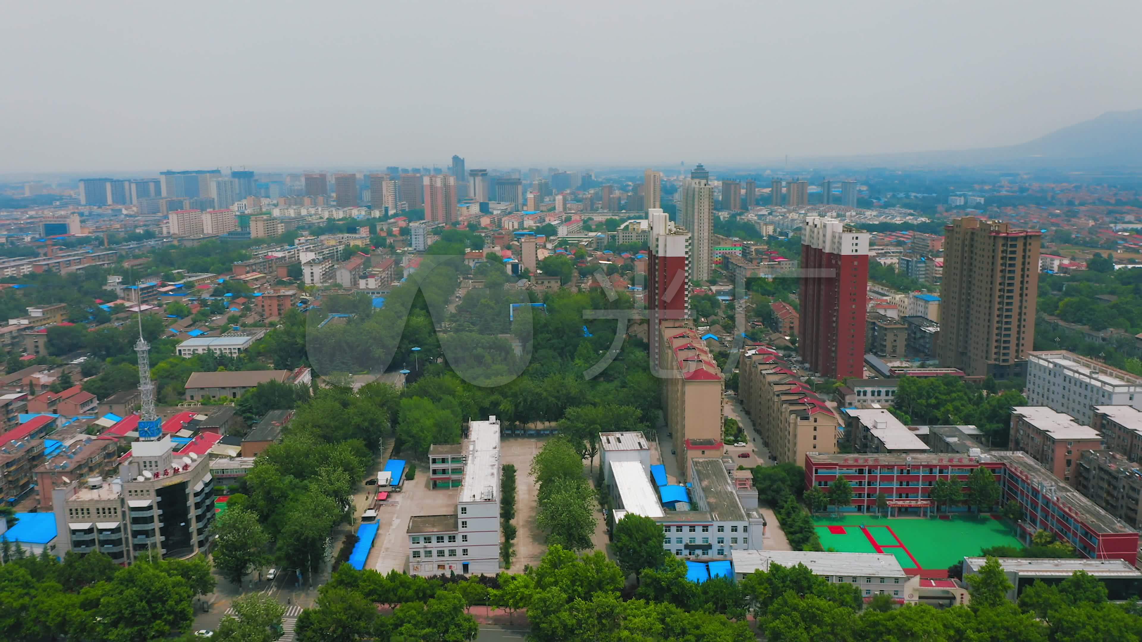 【4k】山西侯马市中心航拍_3840x2160_高清视频素材下载(编号:4751084