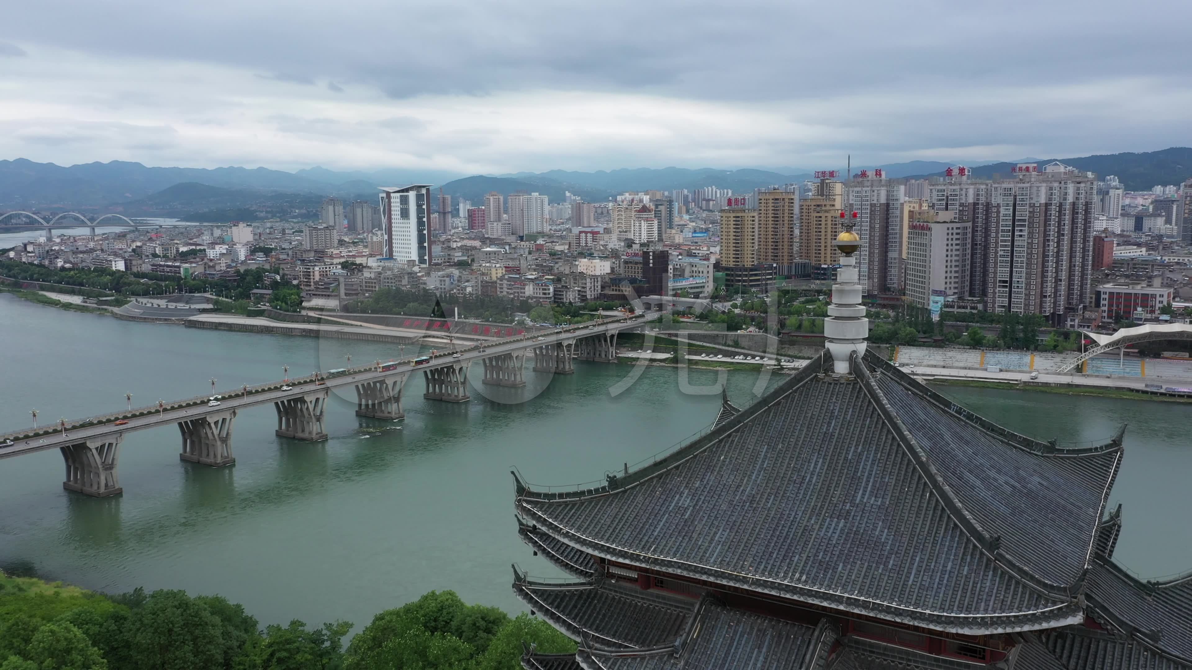 安康安澜楼_3840x2160_高清视频素材下载(编号:)_实拍
