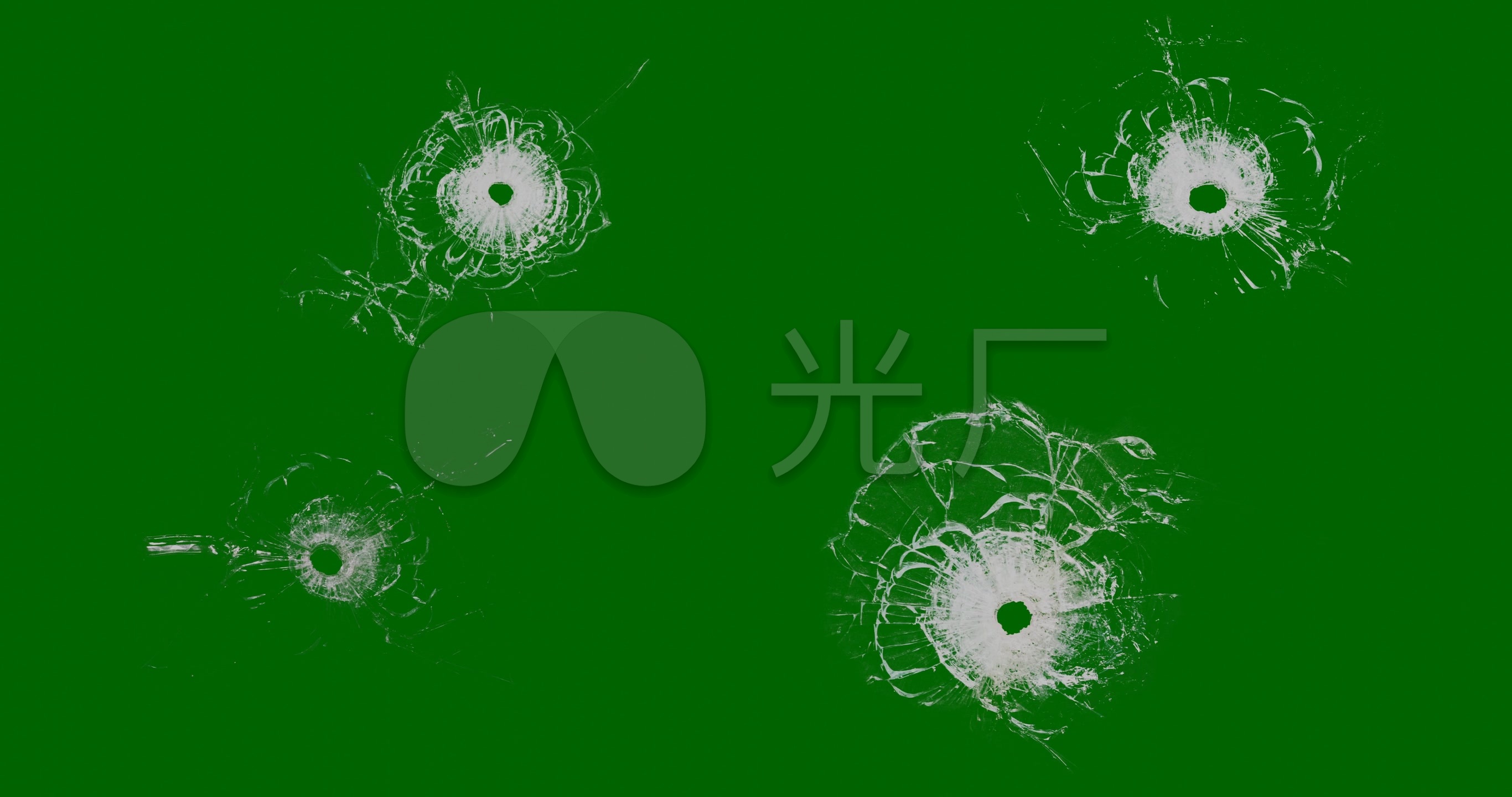 子弹玻璃弹孔多个后期合成特效_2732x1440_高清视频素材下载(编号