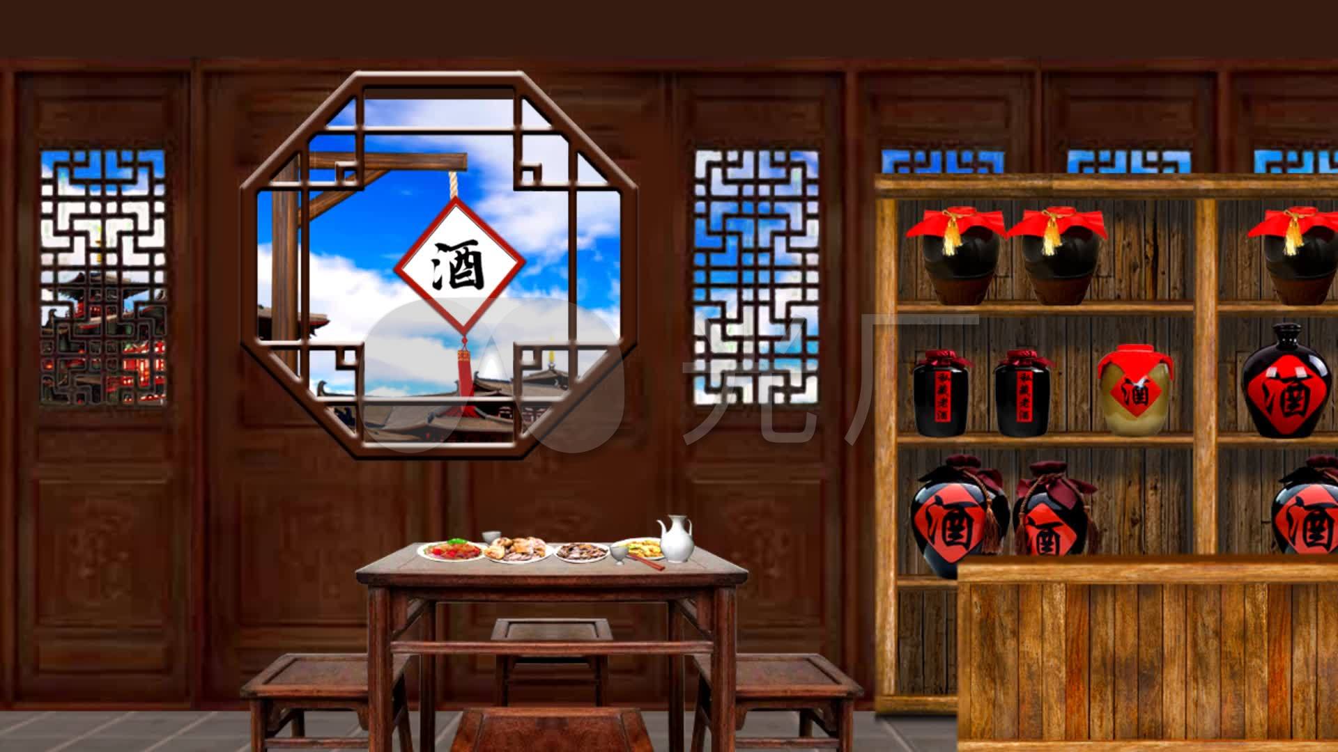 古代酒楼酒馆内景-白天