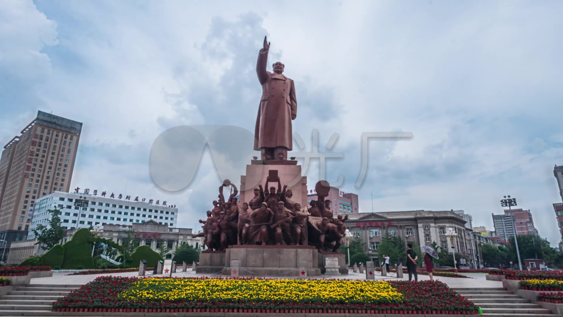 沈阳中山广场延时_1920x1080_高清视频素材下载(编号