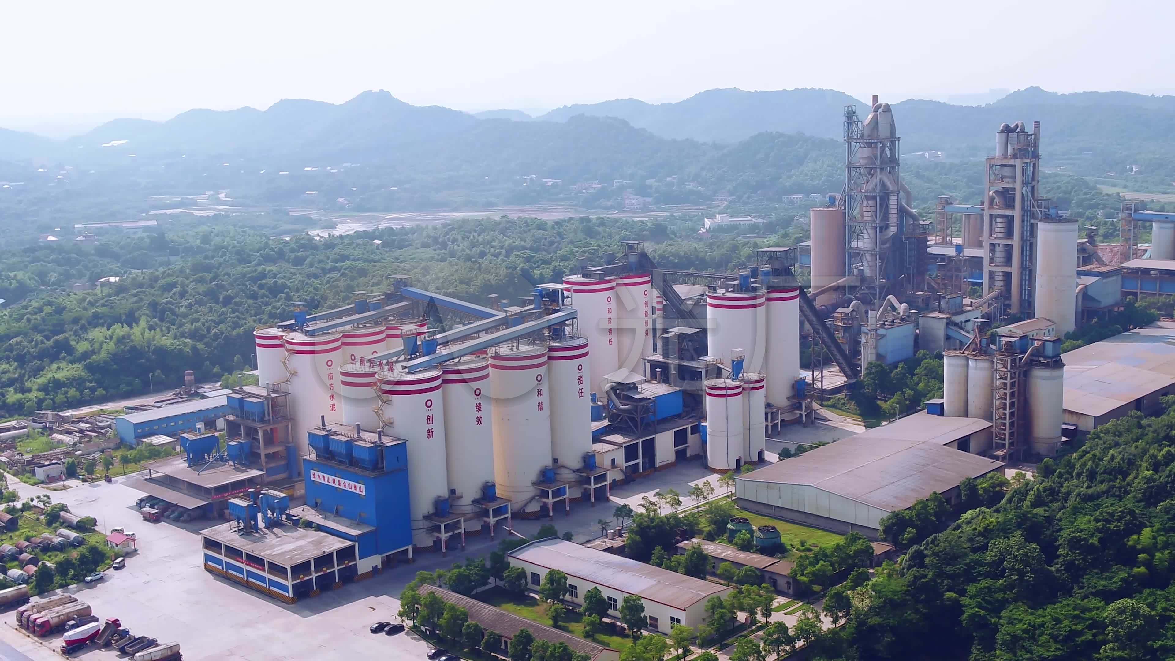 【原创】化工厂水泥厂_3840x2160_高清视频素材下载