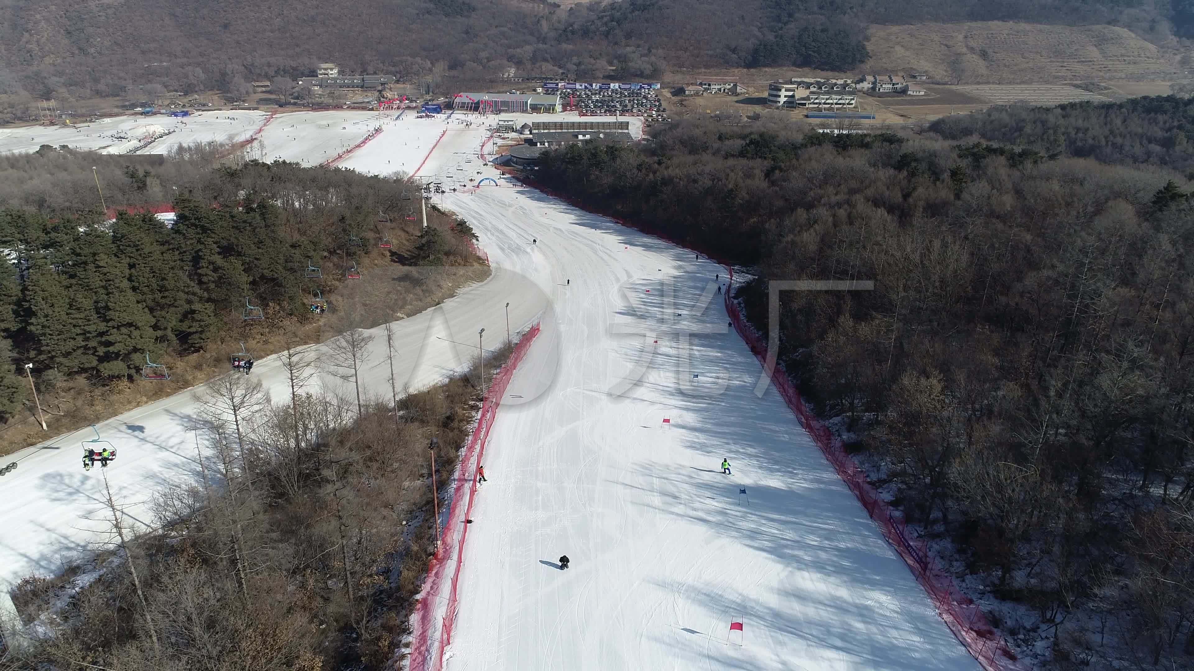 东北亚滑雪场沈阳2019盛京杯4k航拍_3840x2160_高清