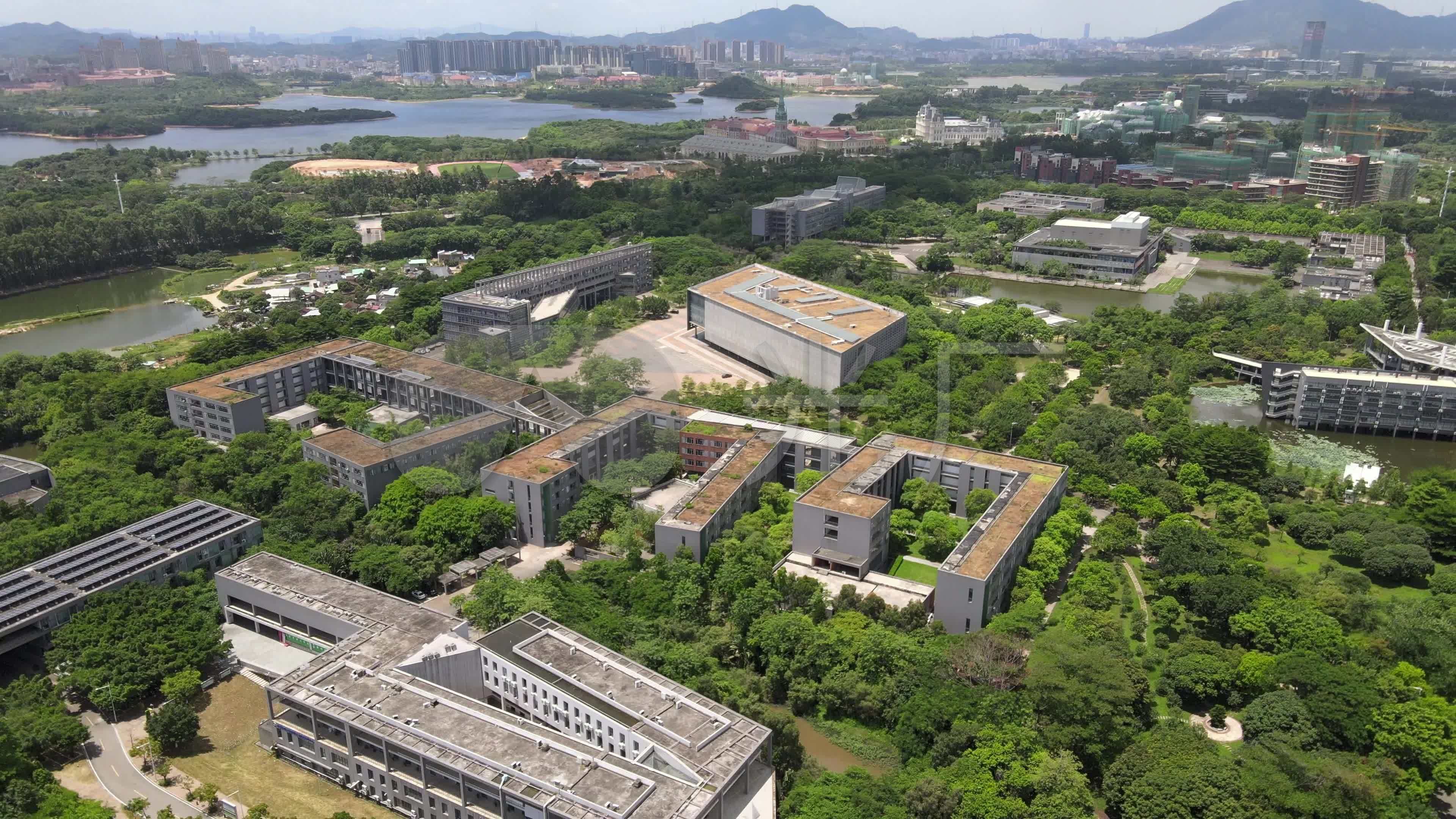 【4k航拍】东莞理工学院_3840x2160_高清视频素材下载