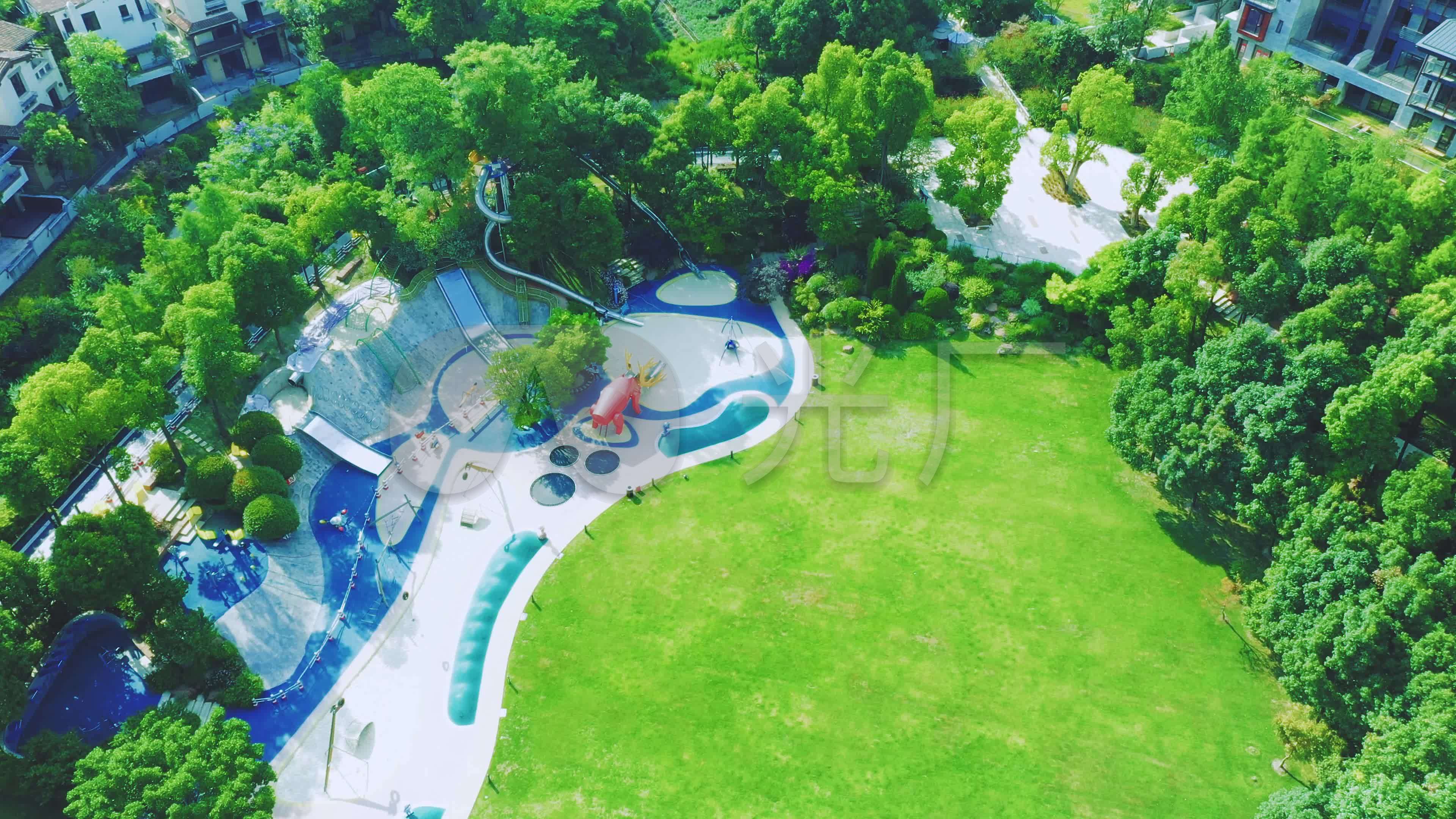 成都天府新区麓湖红石公园高清4k航拍素材_3840x2160