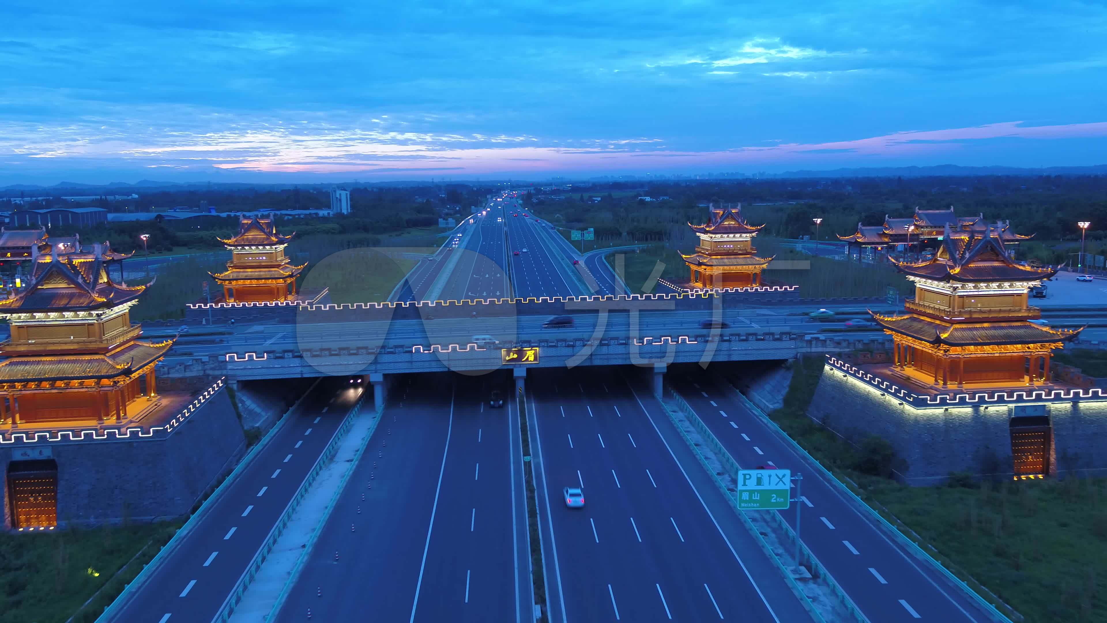 眉山高速路收费站_3840x2160_高清视频素材下载(编号