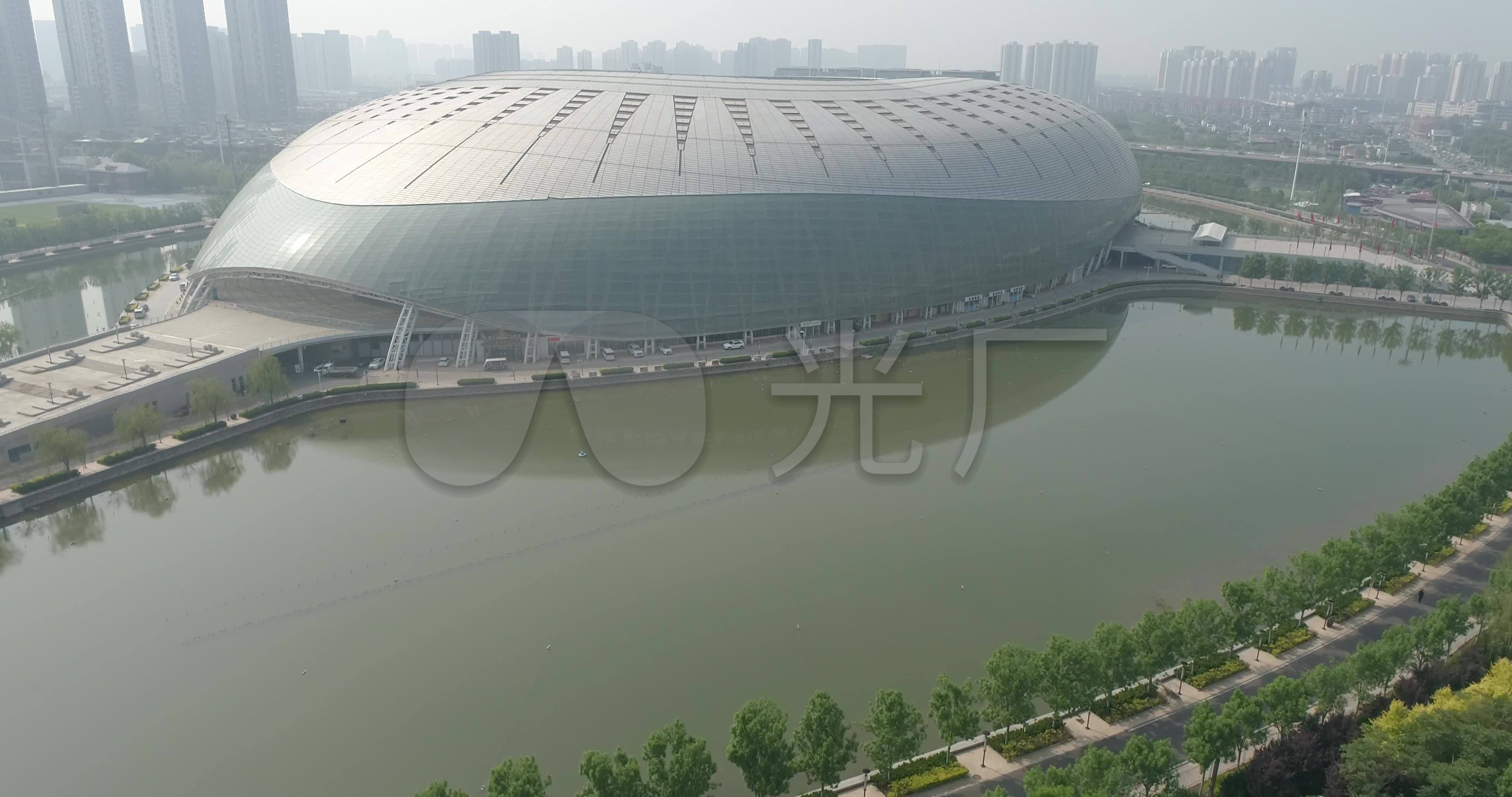 天津体育中心水滴体育场4k航拍未调色