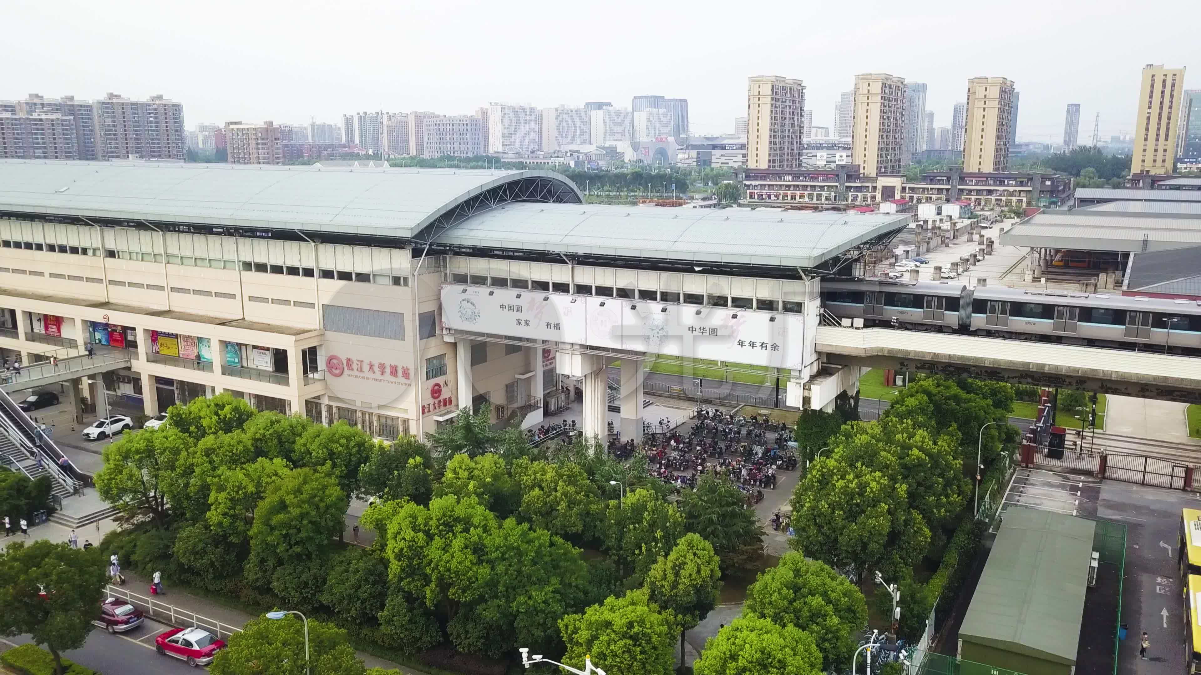 上海地铁9号线松江大学城地铁站_3840x2160_高清视频素材下载(编号