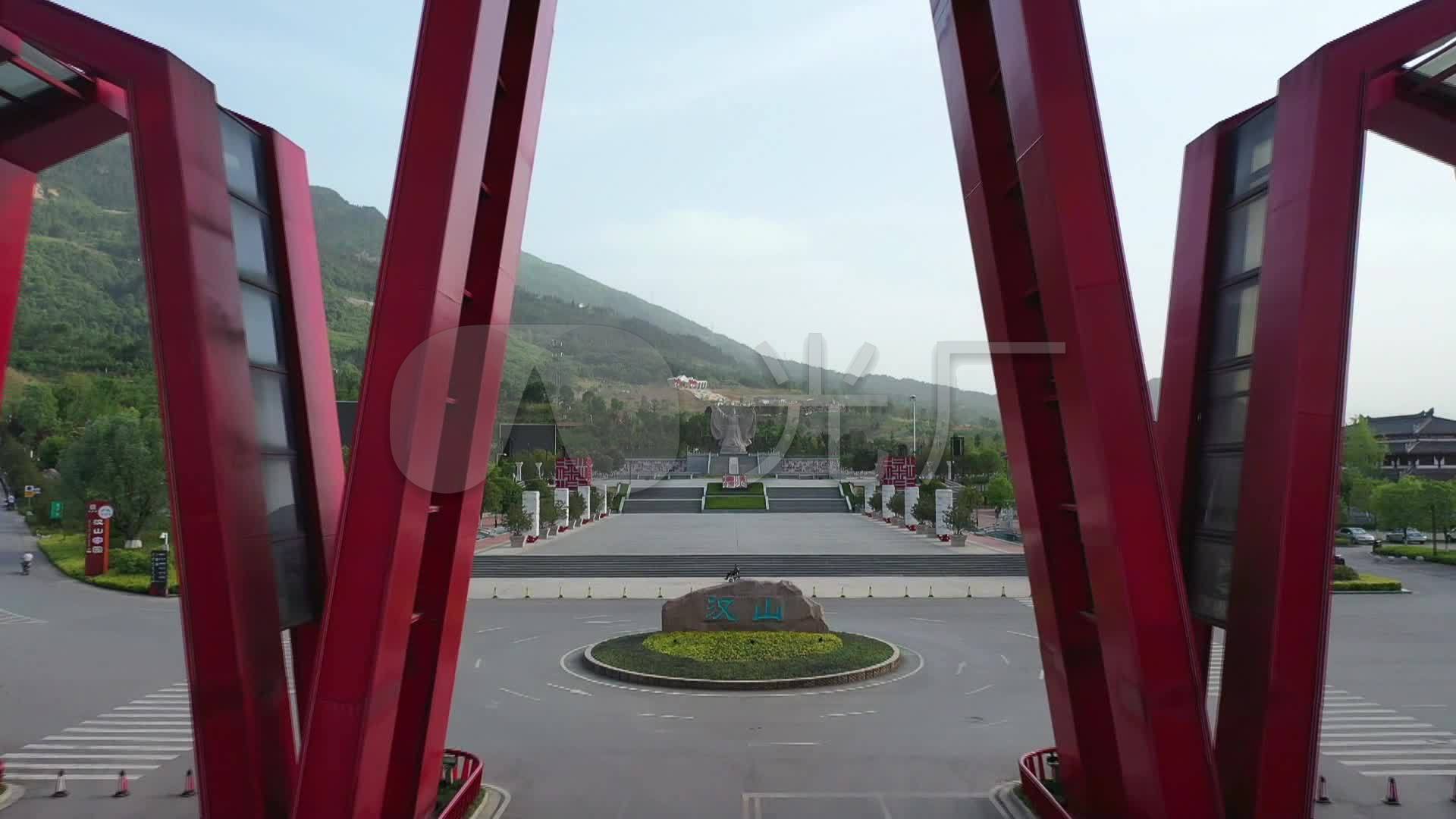汉中汉山广场刘邦雕塑_1920x1080_高清视频素材下载