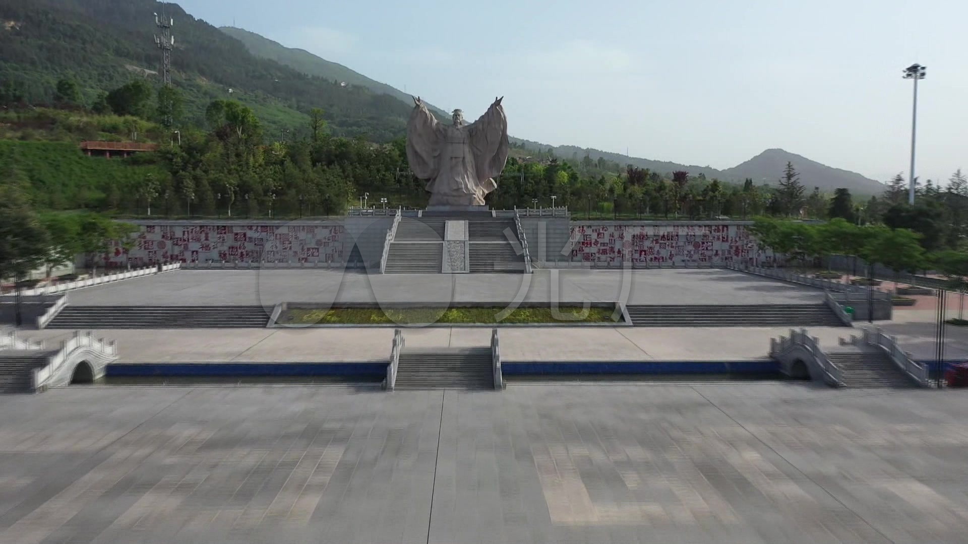 汉中汉山广场刘邦雕塑_1920x1080_高清视频素材下载(编号:4785689)