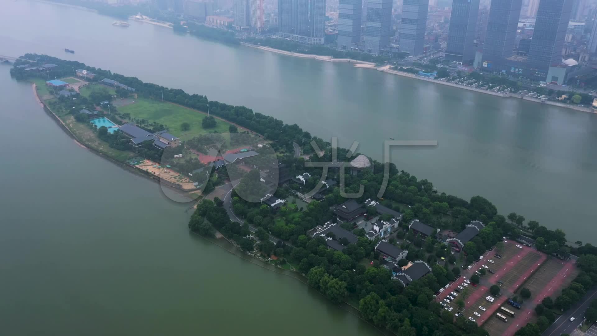长沙橘子洲头航拍_1920x1080_高清视频素材下载(编号:4794876)_实拍