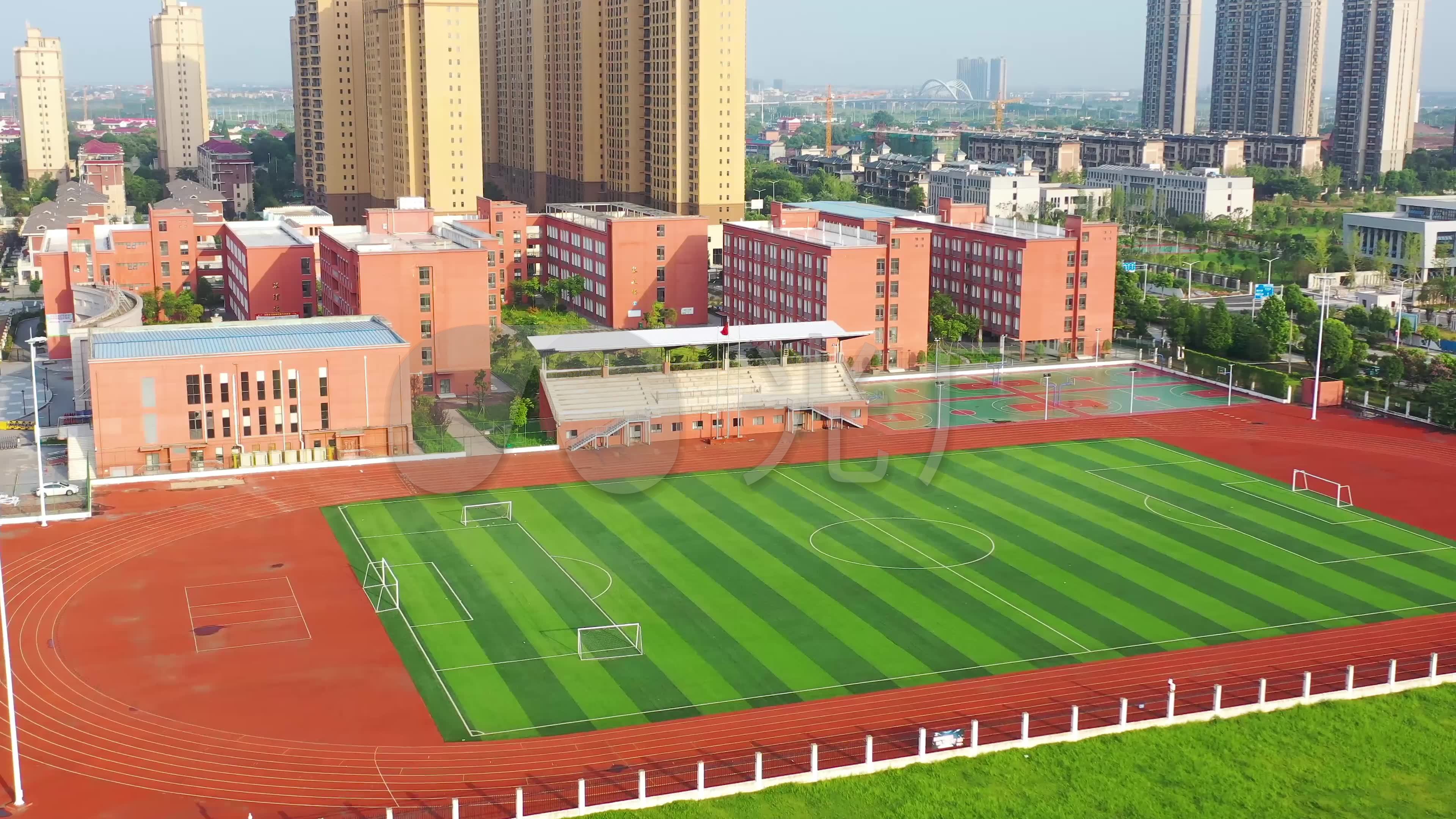 鹰潭二中北校区航拍_3840x2160_高清视频素材下载(:)