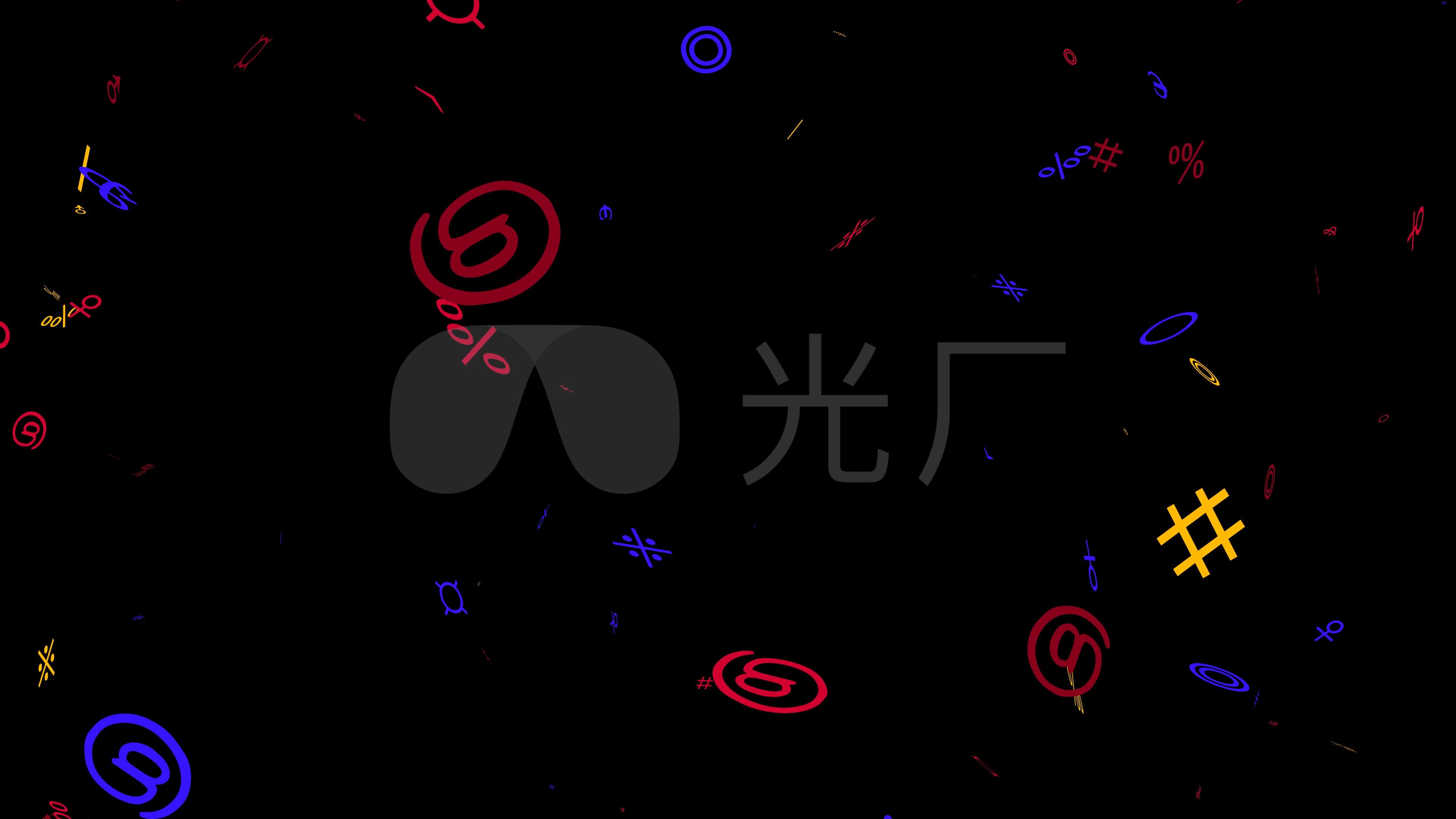 4k彩色脏话冲屏无缝循环带通道ab_3840x2160_高清视频