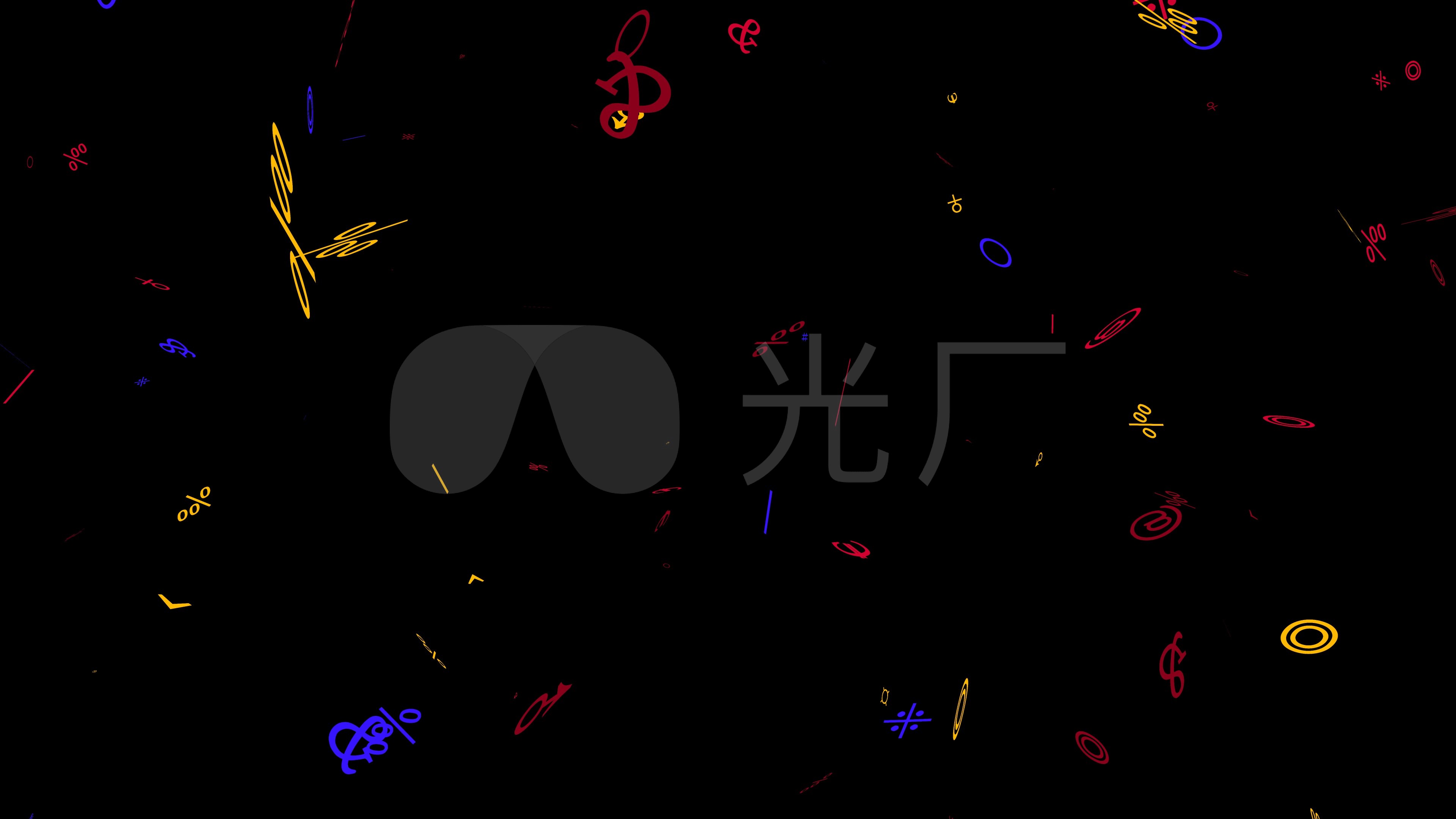 4k彩色脏话冲屏无缝循环带通道ab_3840x2160_高清视频