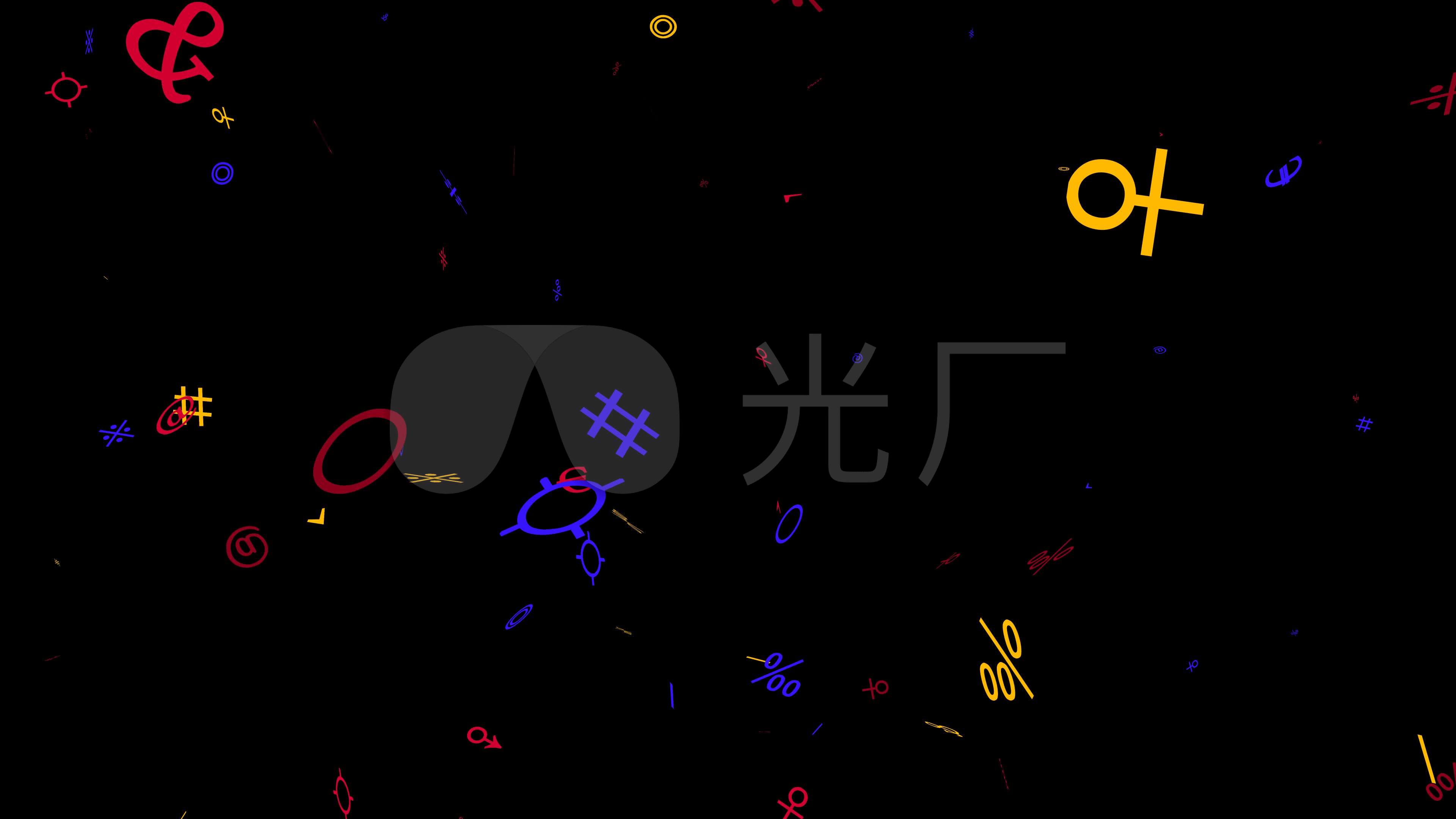 4k彩色脏话冲屏无缝循环带通道aa_3840x2160_高清视频