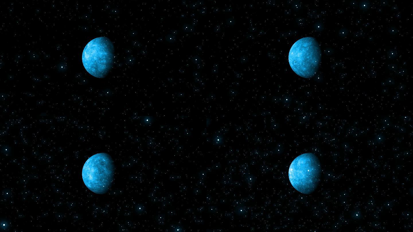 【水星】4k水星旋转星空星系宇宙元素背景