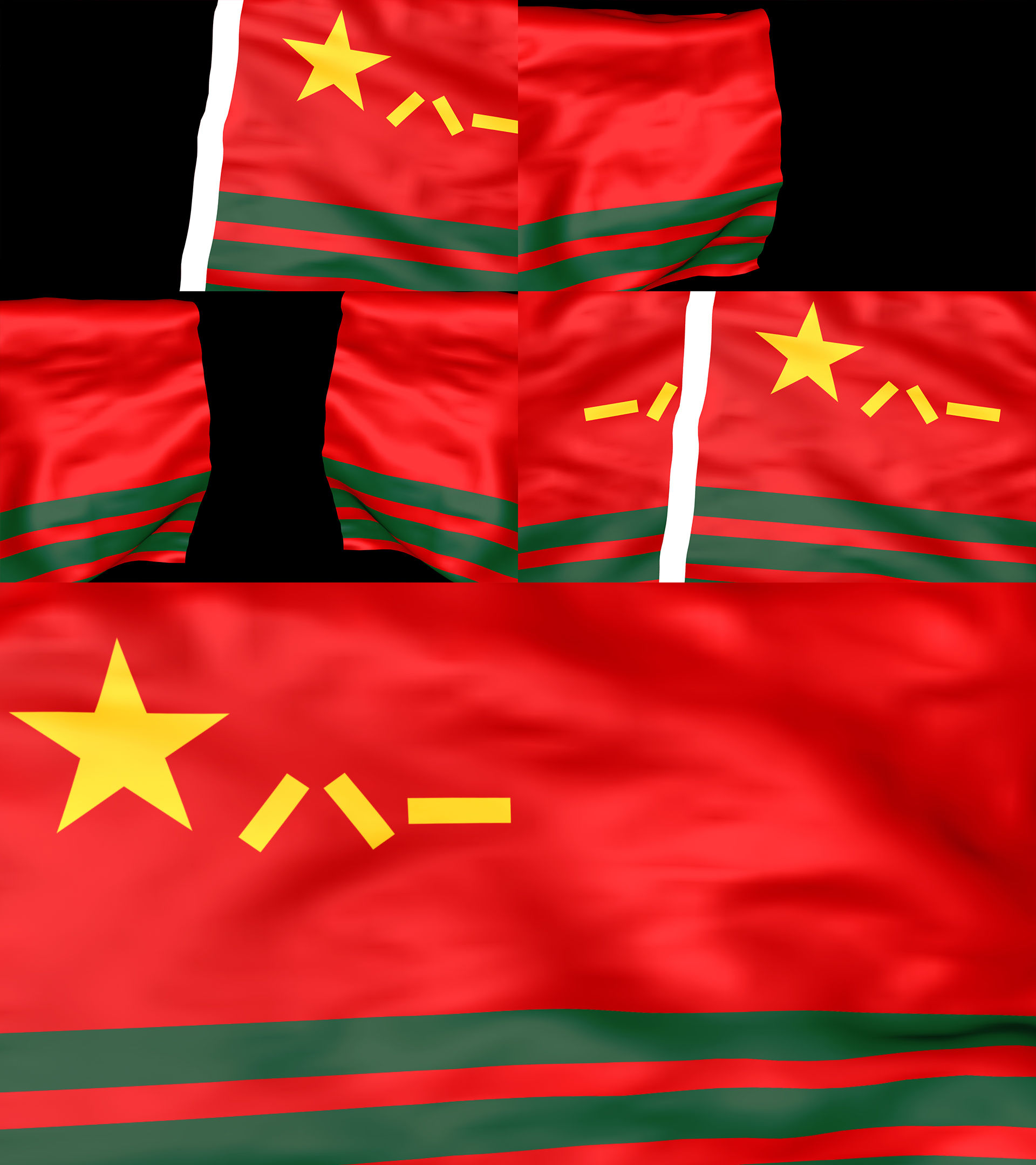 2款武警军旗转场(带通道)