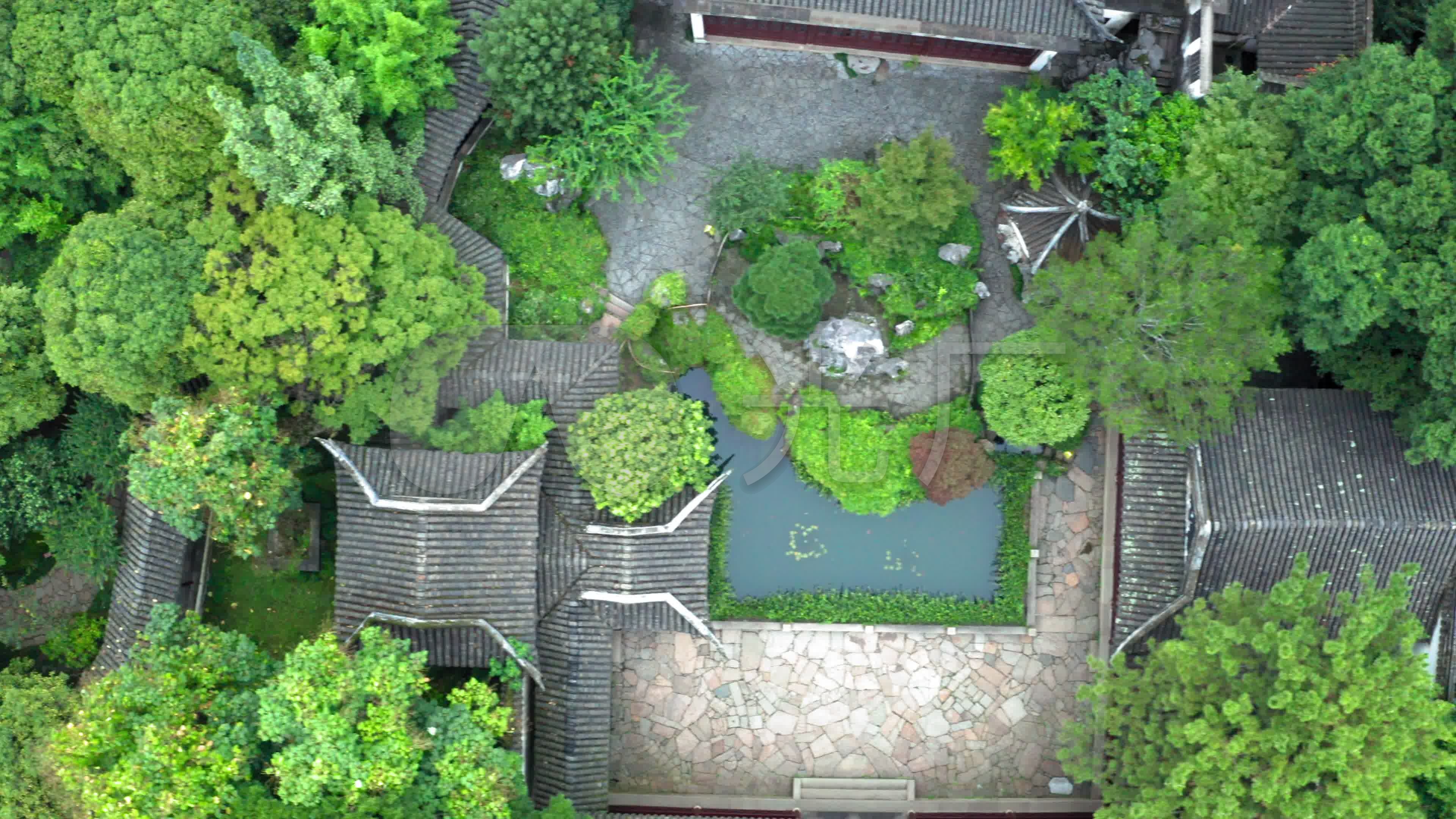 苏州园林留园航拍_3840x2160_高清视频素材下载(编号:4815140)_实拍
