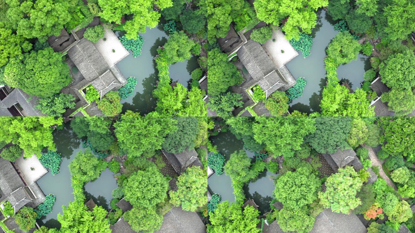 苏州园林留园航拍