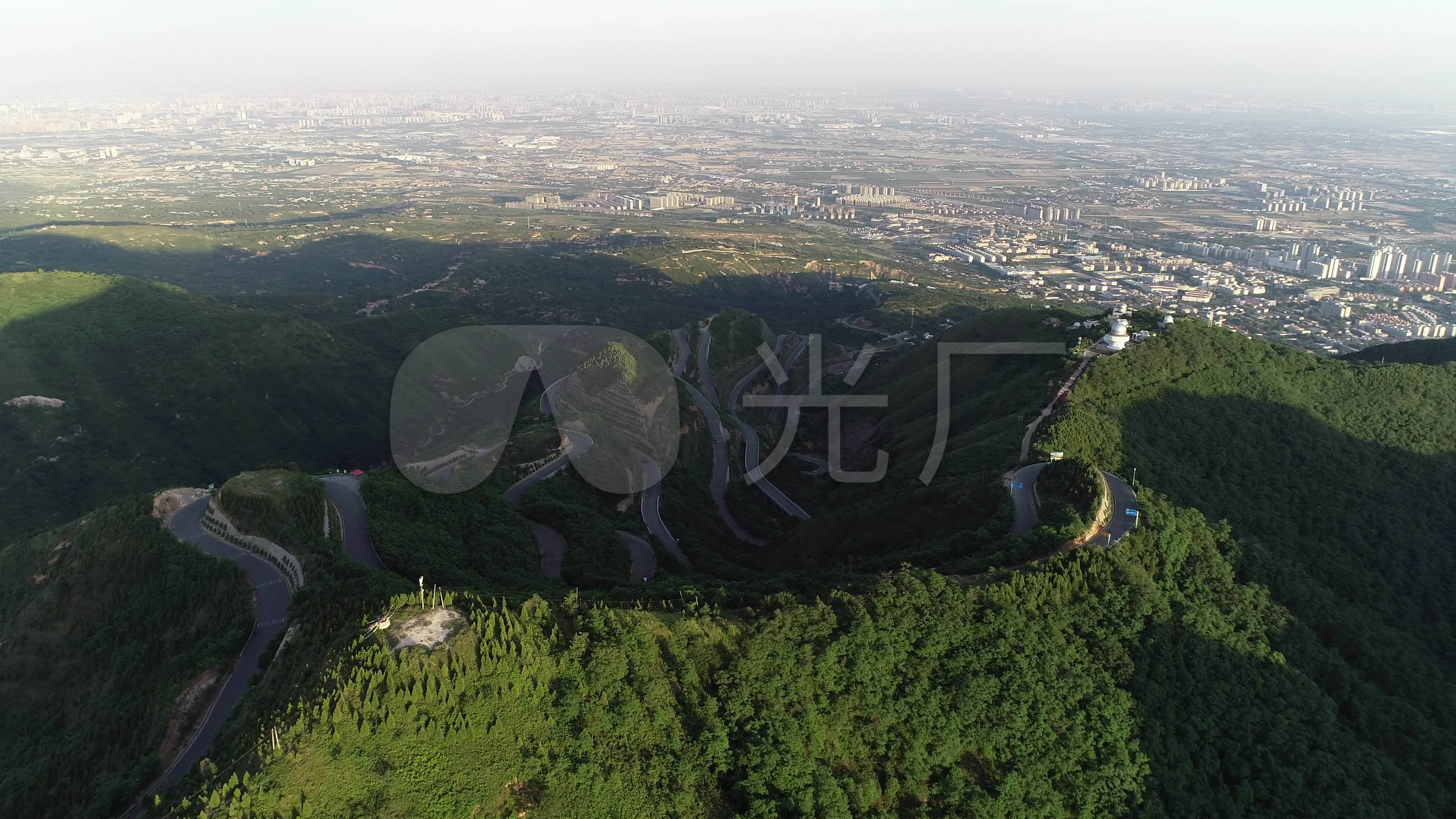陕西骊山航拍最美环山路风景高清_3840x2160_高清视频素材下载(编号
