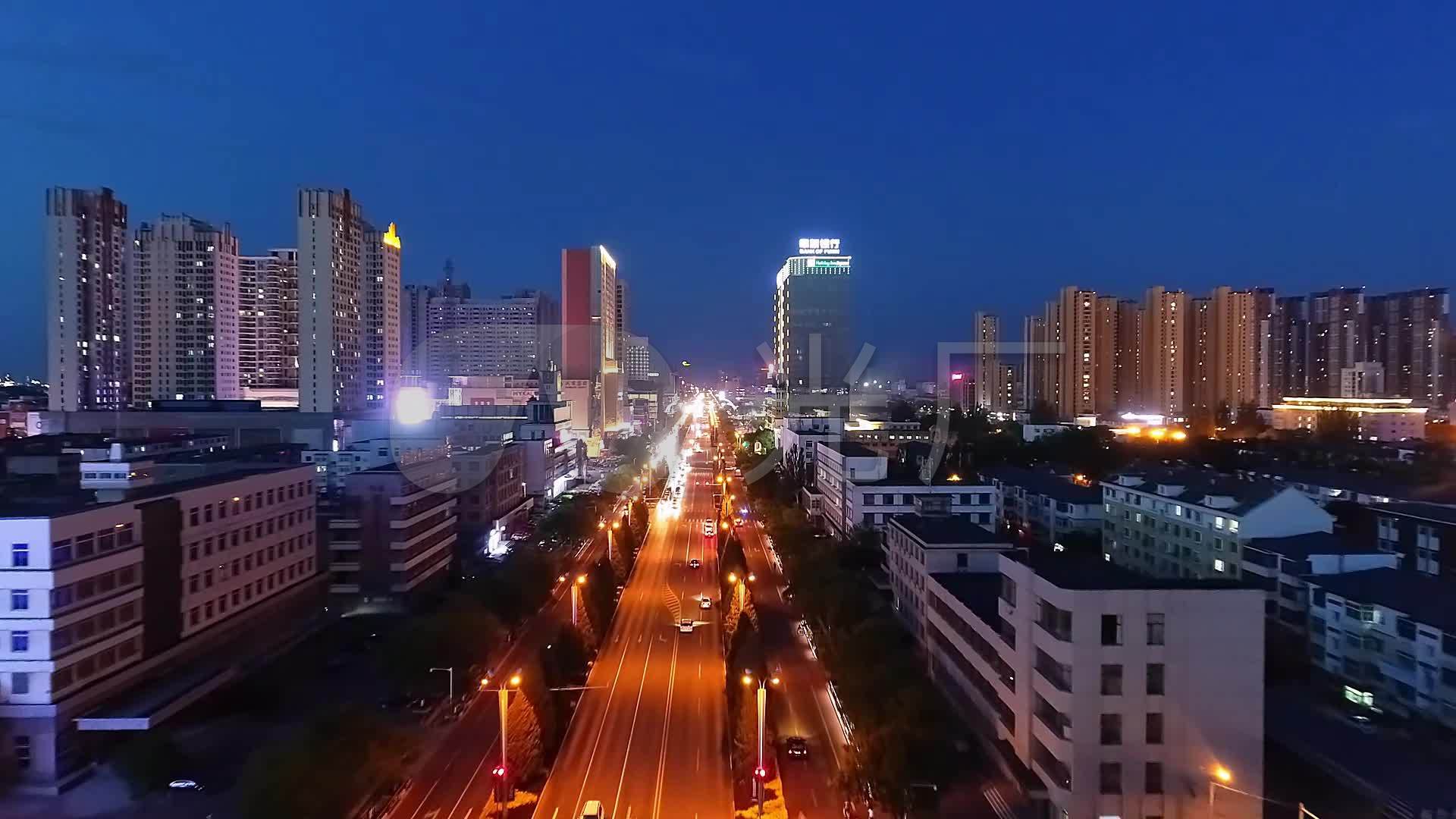 盘锦市夜景兴隆台区都市城市航拍_1920x1080_高清视频