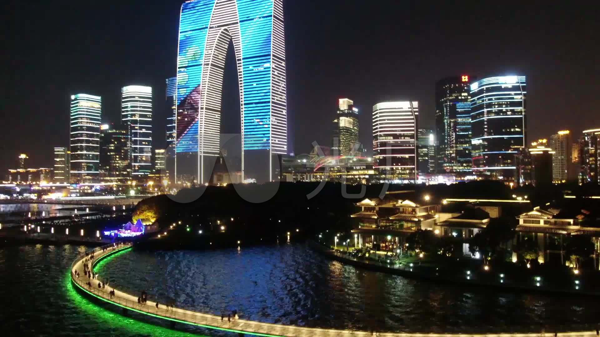 苏州新区航拍夜景