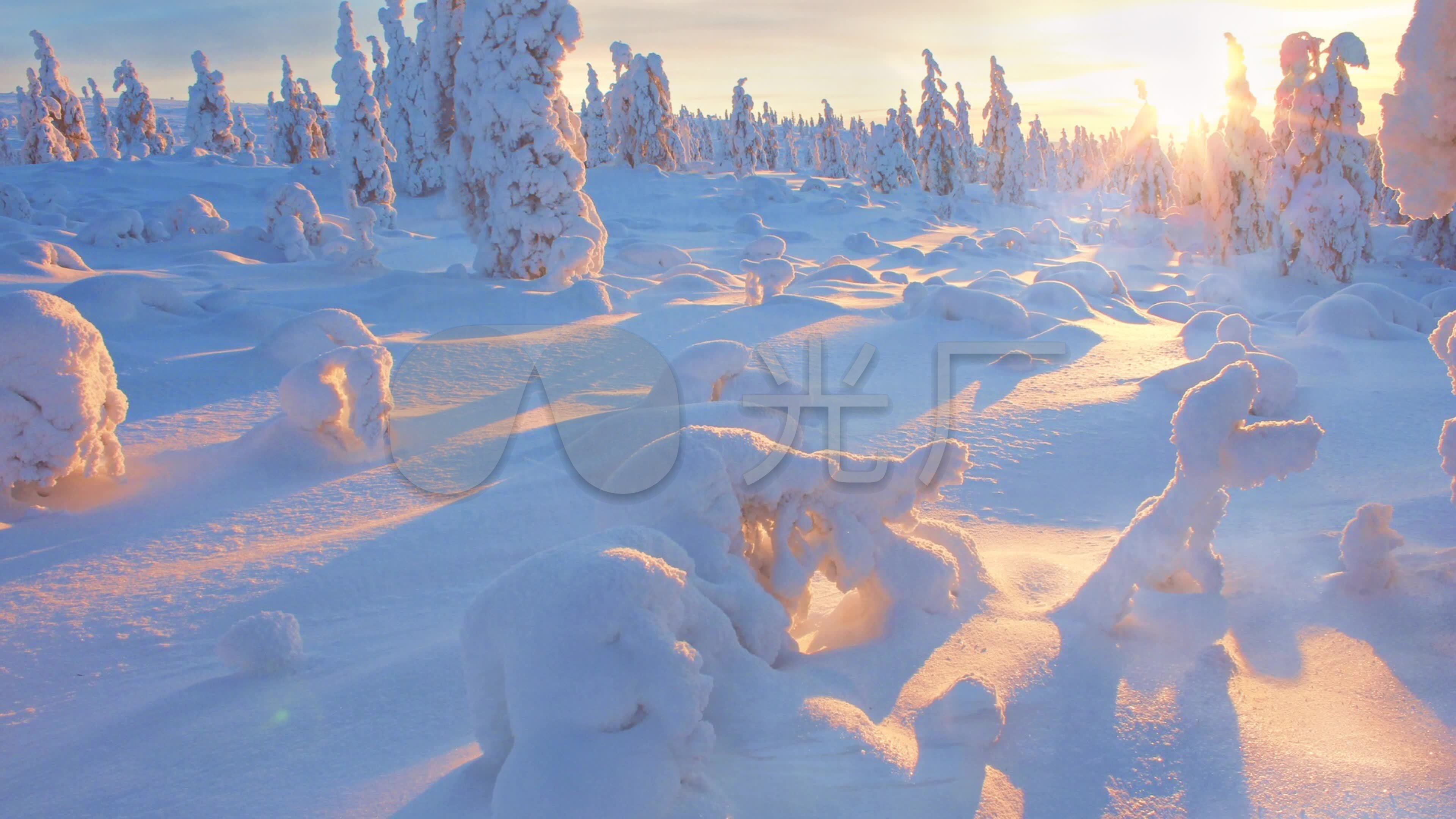 雪景冰天雪地场景