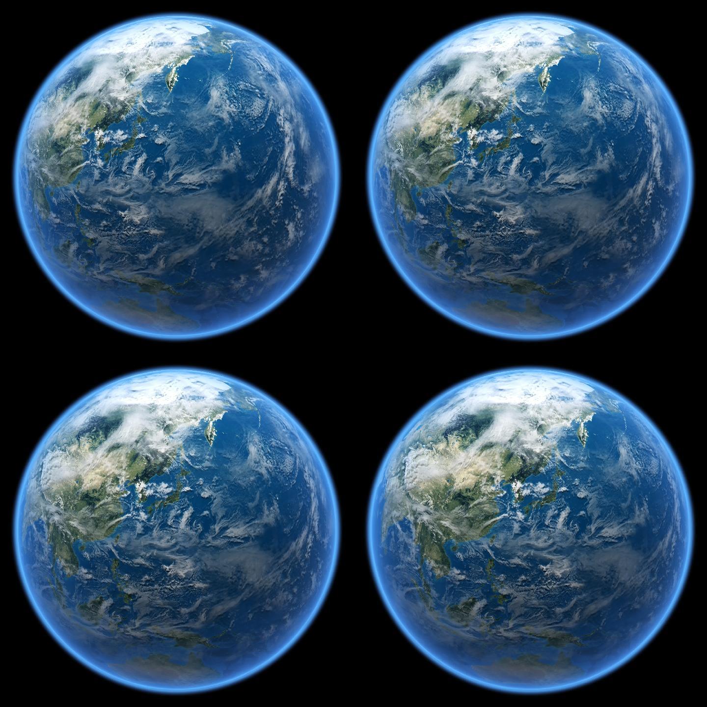 高清4k的地球,带自转动画