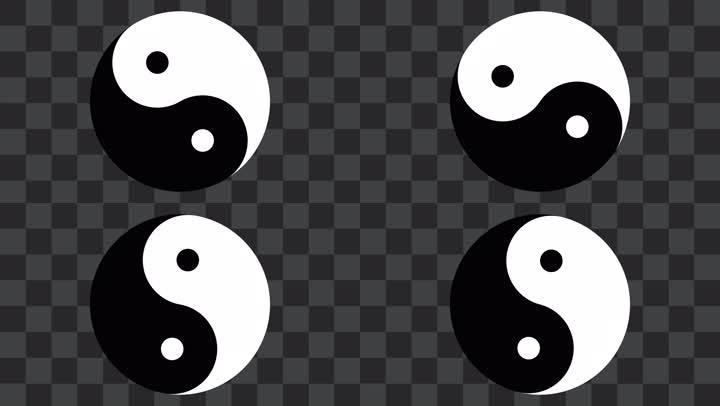 4k-太极图旋转-alpha通道