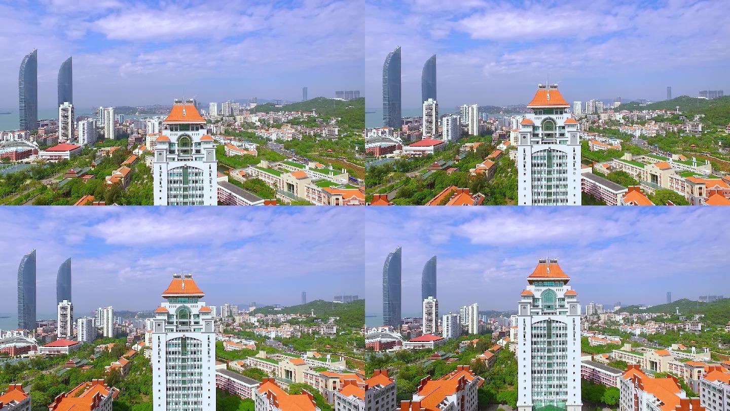 航拍厦门大学颂恩楼