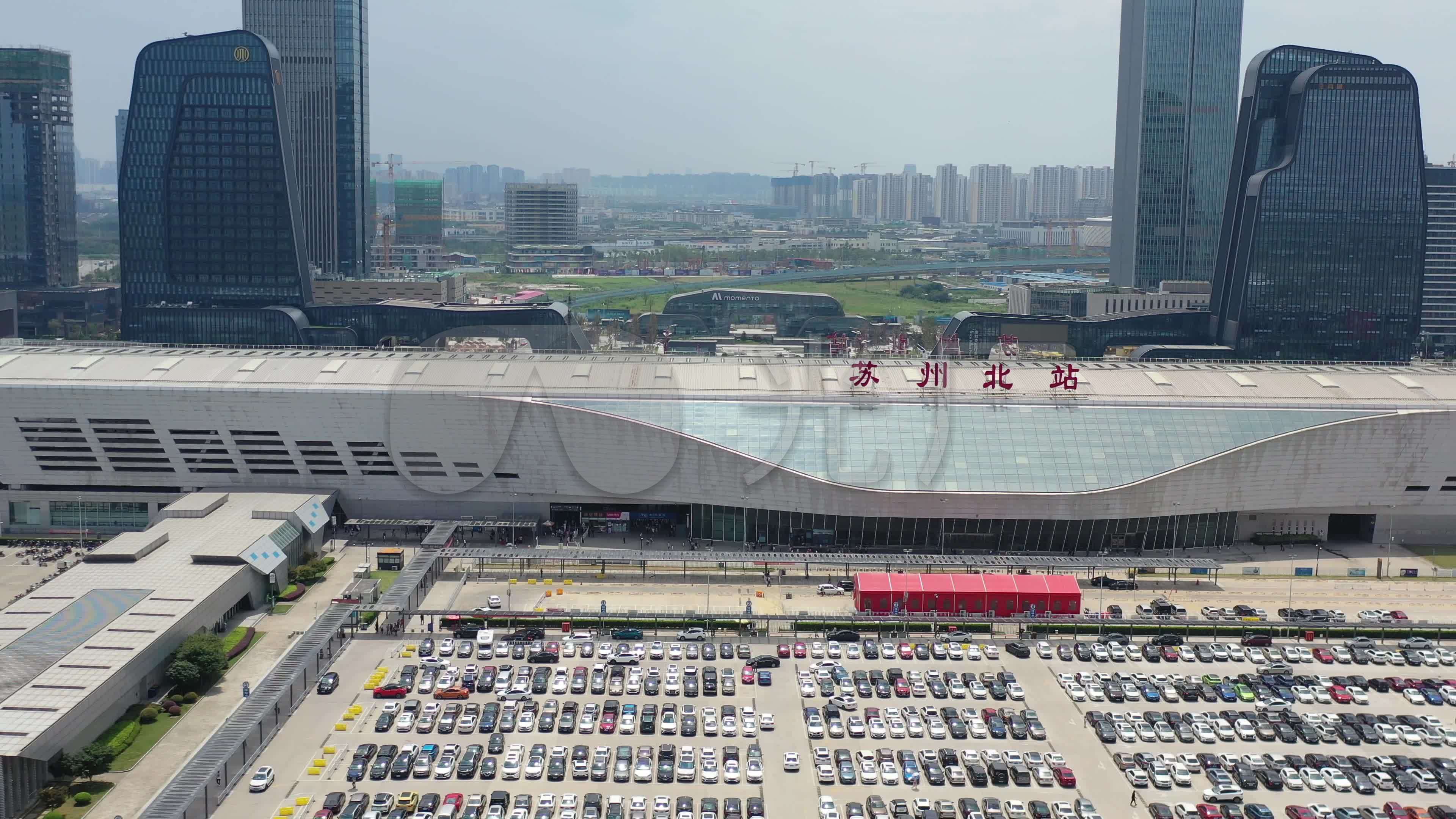 航拍高铁站苏州北站_3840x2160_高清视频素材下载(编号:4860380)_实拍