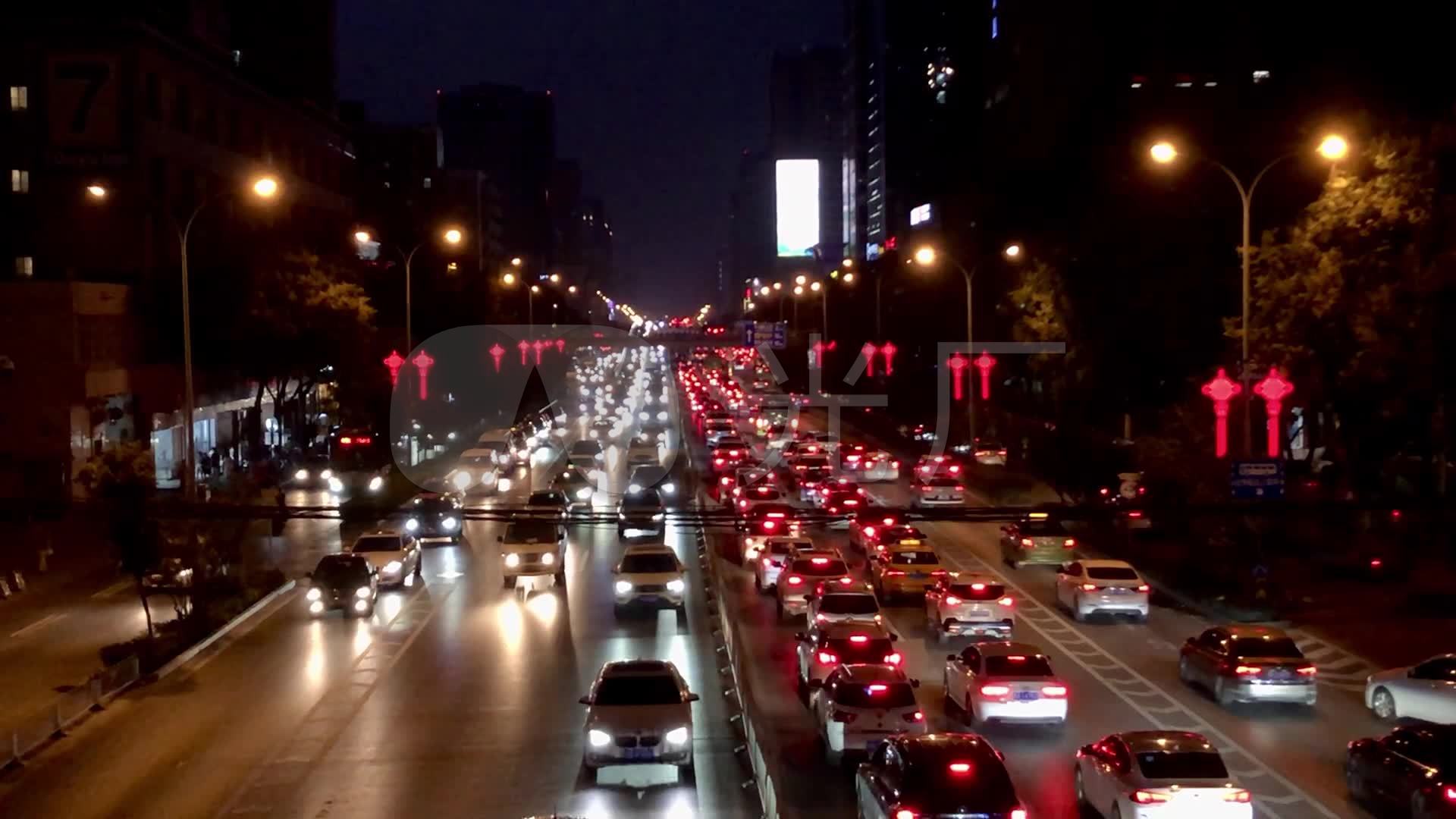 城市道路交通夜景素材_1920x1080_高清视频素材下载(编号:4870898)