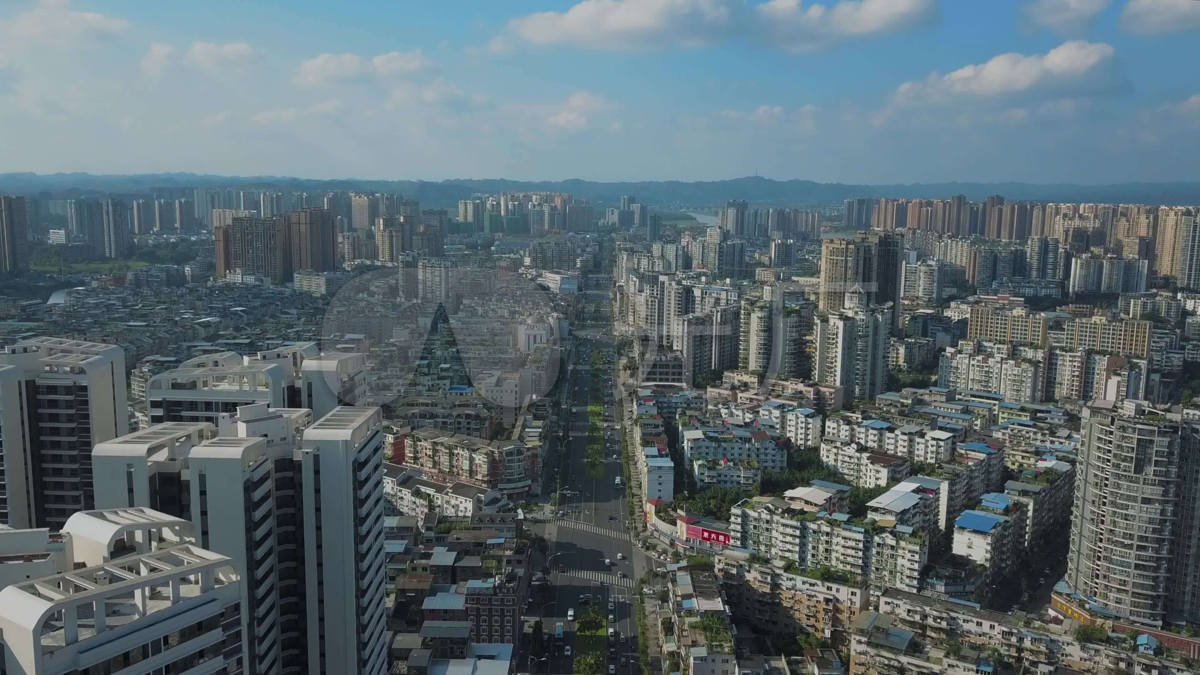 【4k】大气四川乐山市航拍