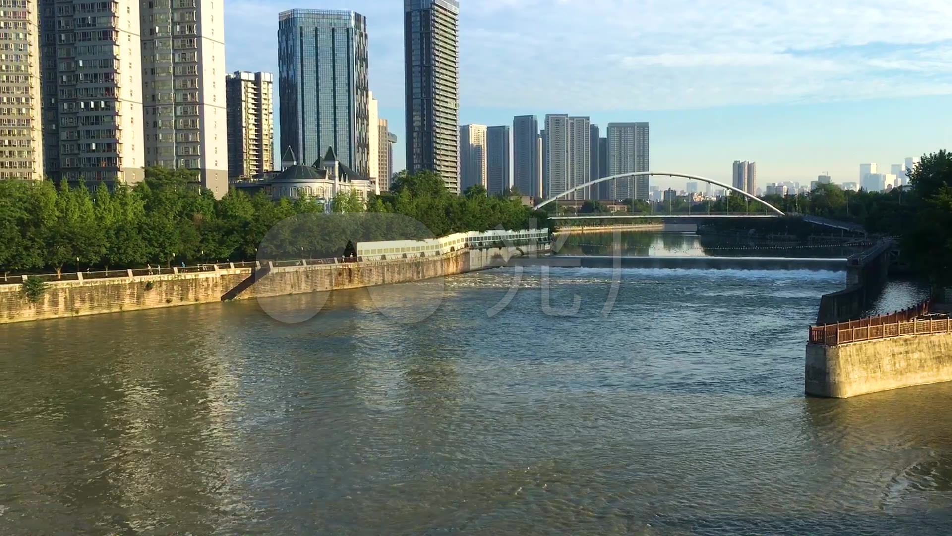 成都府河沙河交汇处