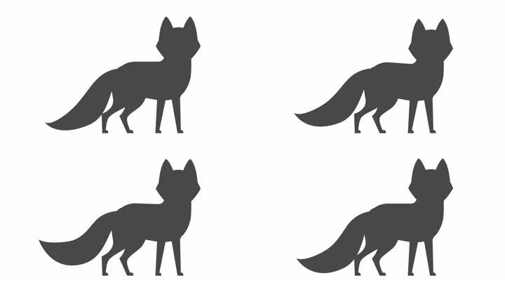 火狐 狐狸 狐 可爱的狐狸 动物 卡通 狐狸剪影 mg卡通动画画质检查
