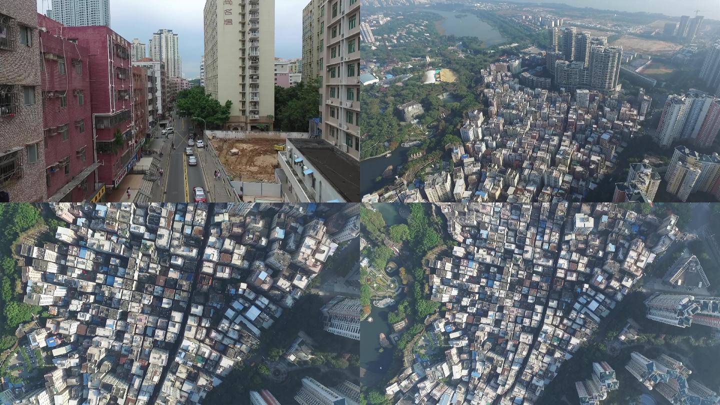 城中村 航拍 深圳 村 白石洲 白石洲航拍